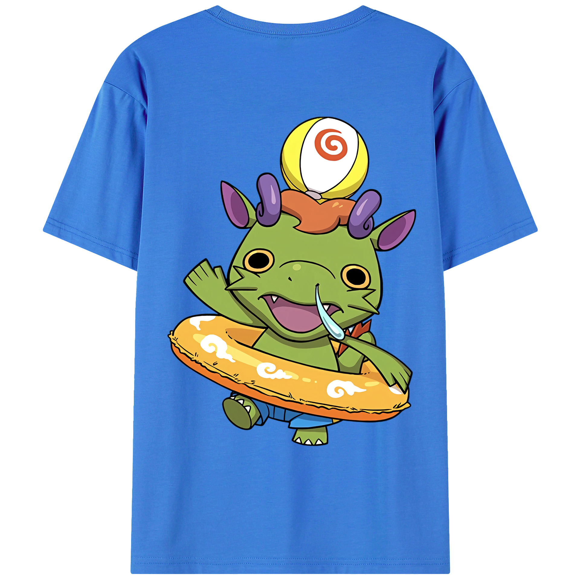 （画像用） 妖怪ウォッチ Yo-kai Watch 綿100％ メンズ半袖Tシャツ（バックプリント） 通気性