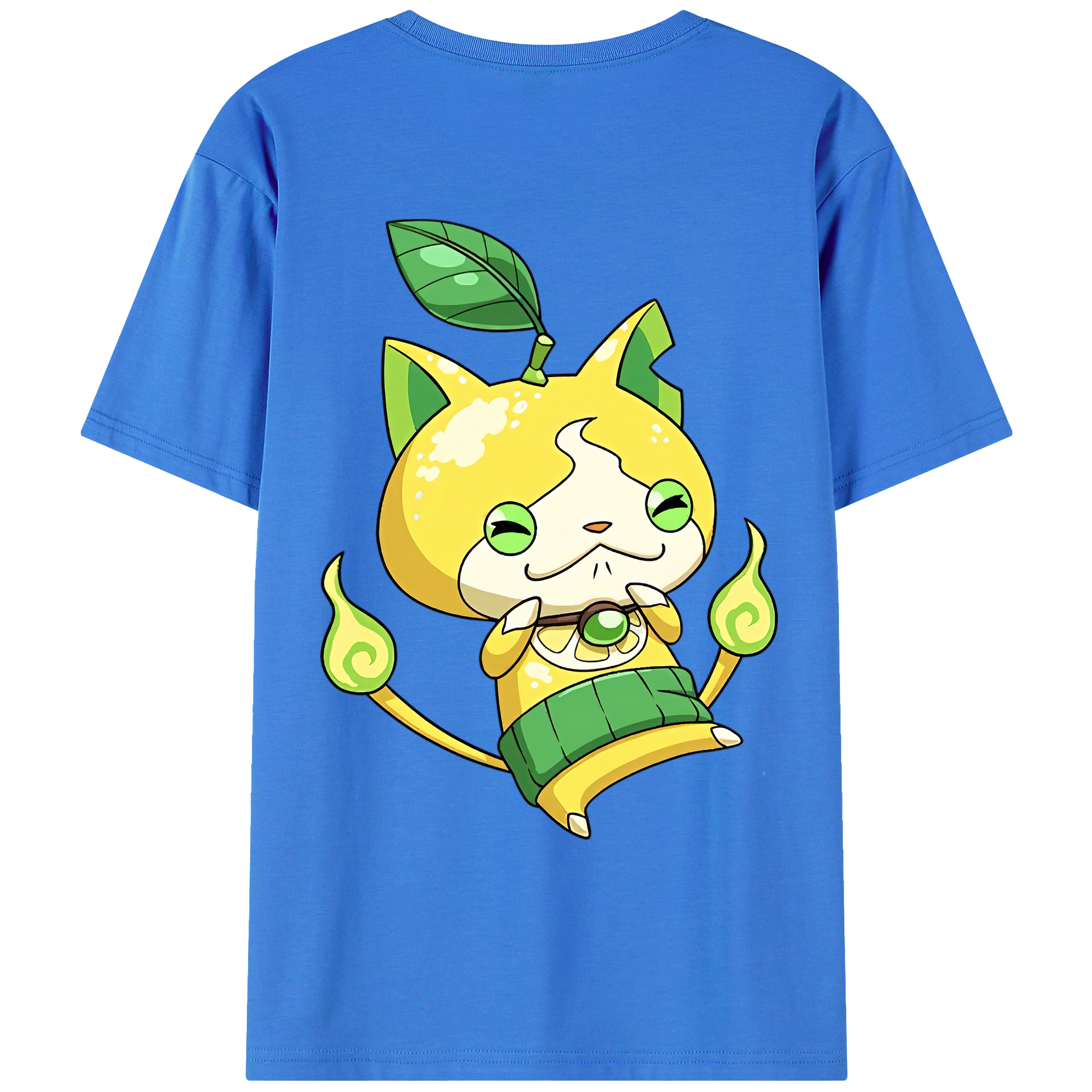 （画像用） 妖怪ウォッチ Yo-kai Watch 綿100％ メンズ半袖Tシャツ（バックプリント） 通気性