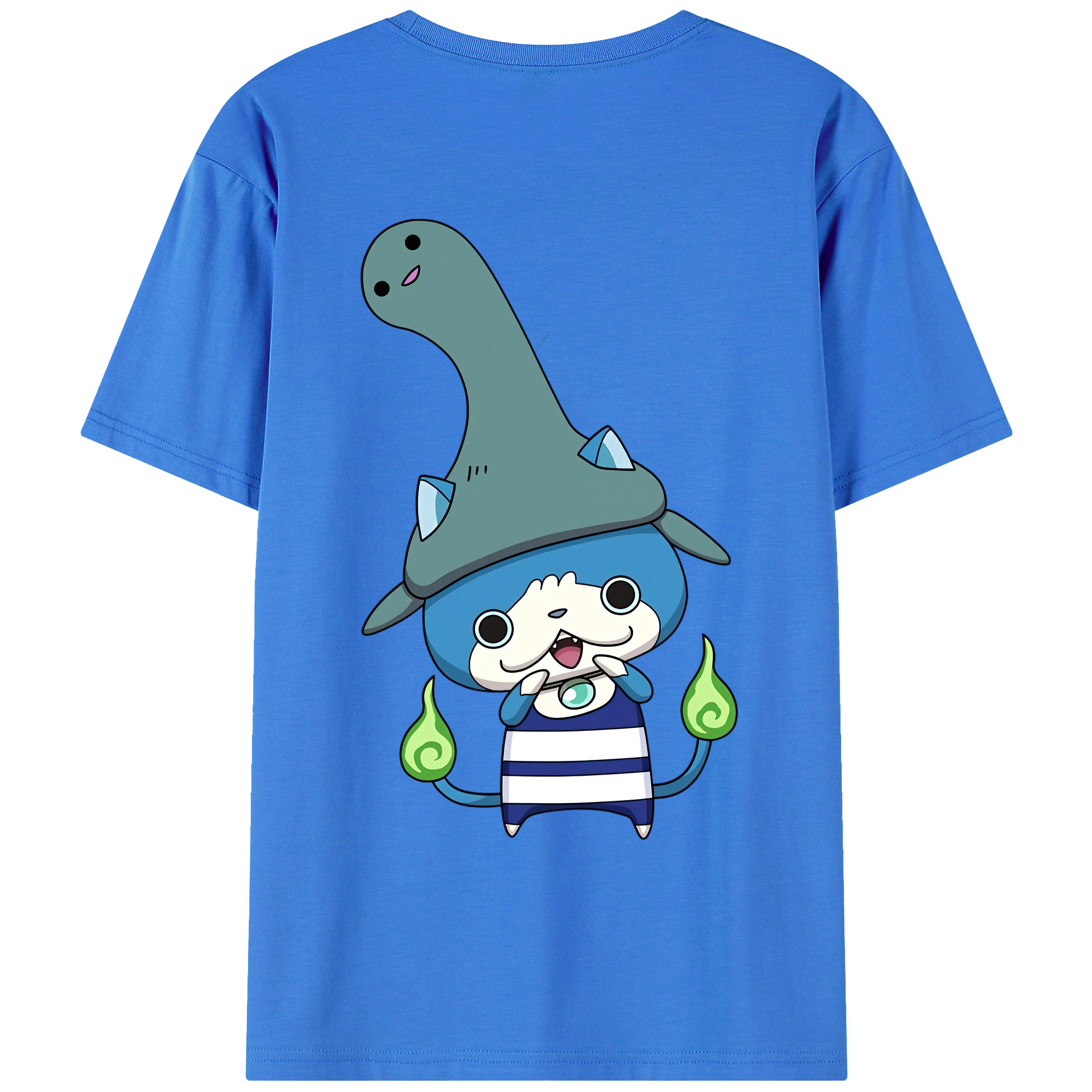 （画像用） 妖怪ウォッチ Yo-kai Watch 綿100％ メンズ半袖Tシャツ（バックプリント） 通気性