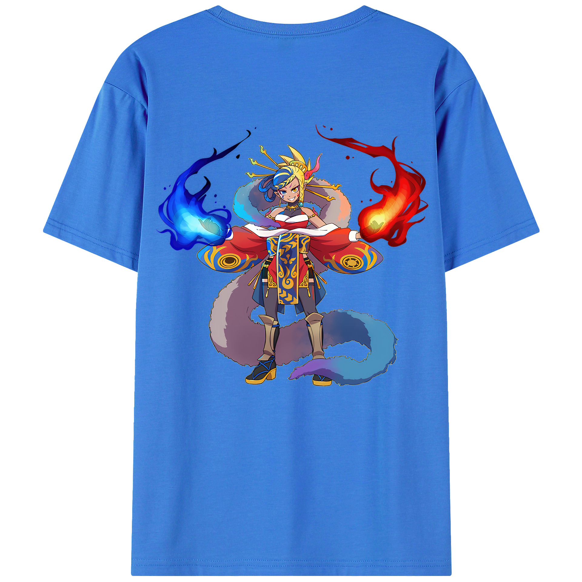 （画像用） 妖怪ウォッチ Yo-kai Watch 綿100％ メンズ半袖Tシャツ（バックプリント） 通気性