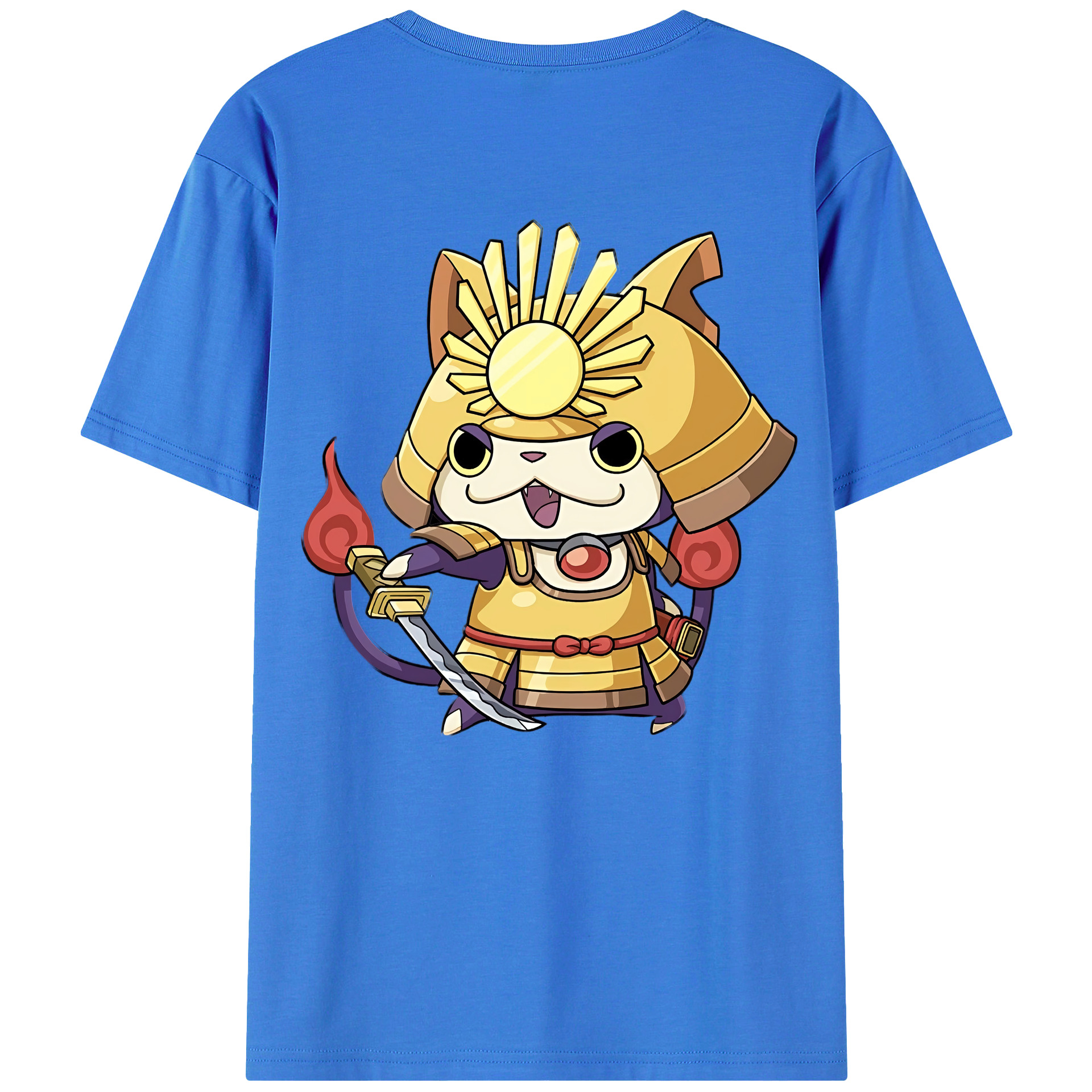 （画像用） 妖怪ウォッチ Yo-kai Watch 綿100％ メンズ半袖Tシャツ（バックプリント） 通気性