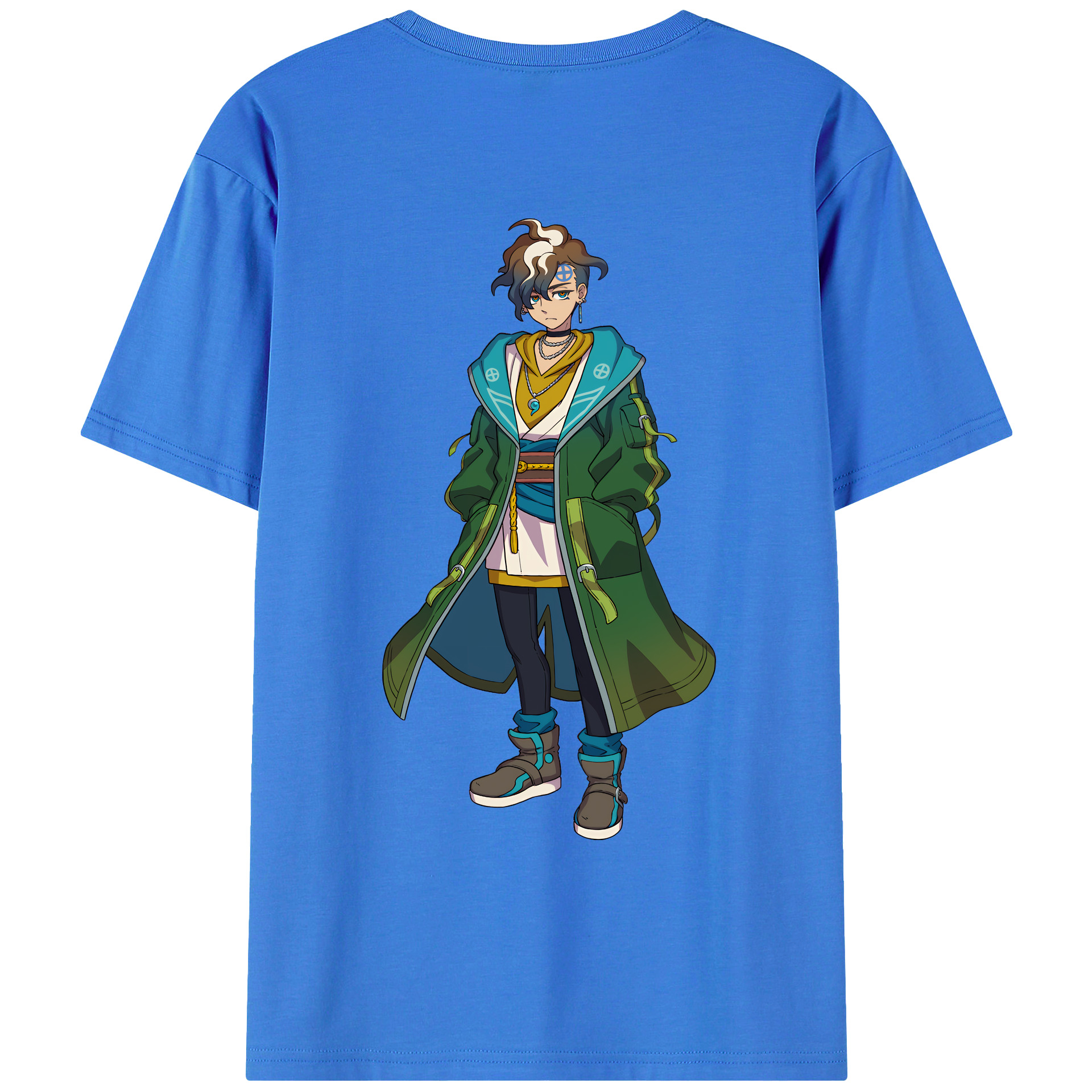 （画像用） 妖怪ウォッチ Yo-kai Watch 綿100％ メンズ半袖Tシャツ（バックプリント） 通気性