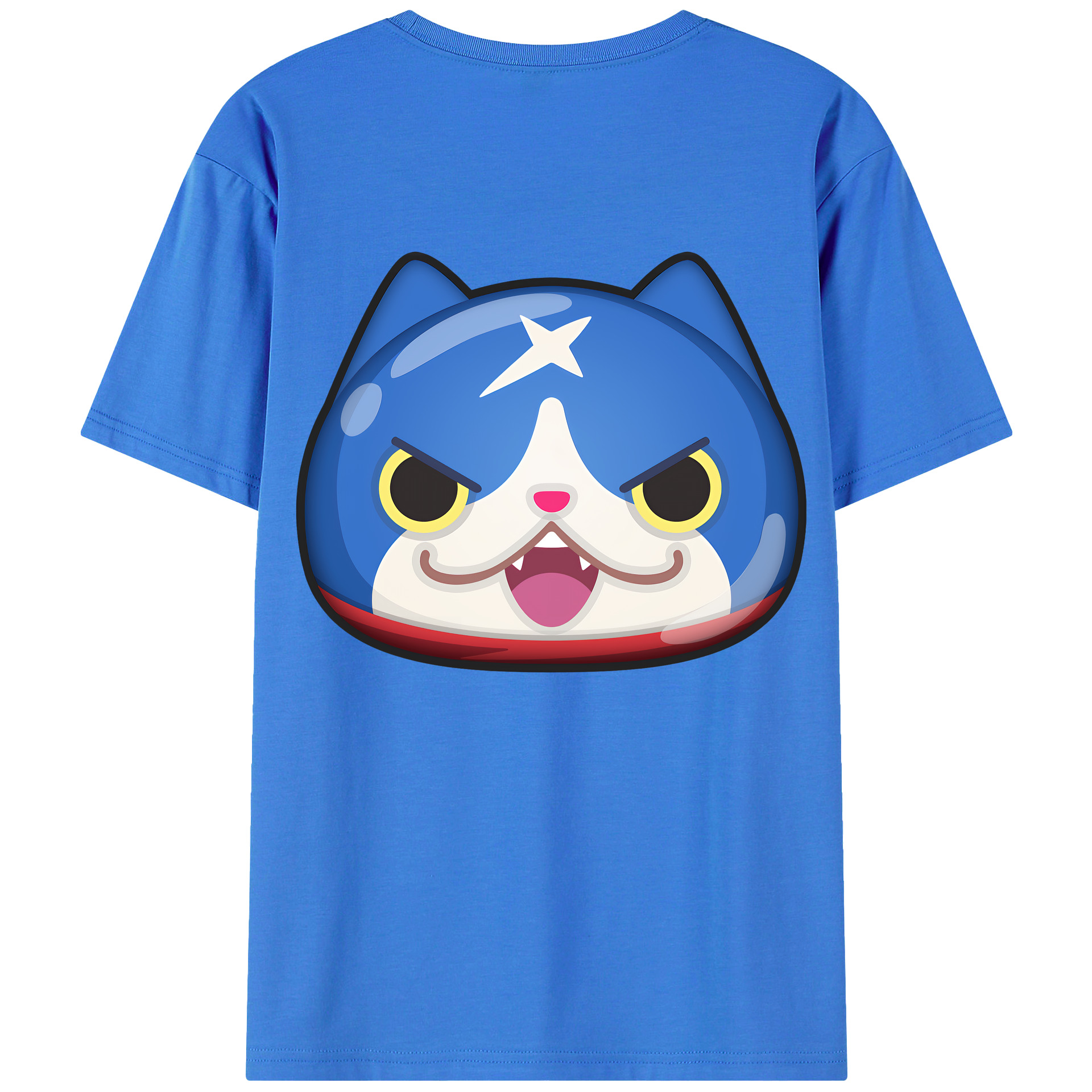（画像用） 妖怪ウォッチ Yo-kai Watch 綿100％ メンズ半袖Tシャツ（バックプリント） 通気性