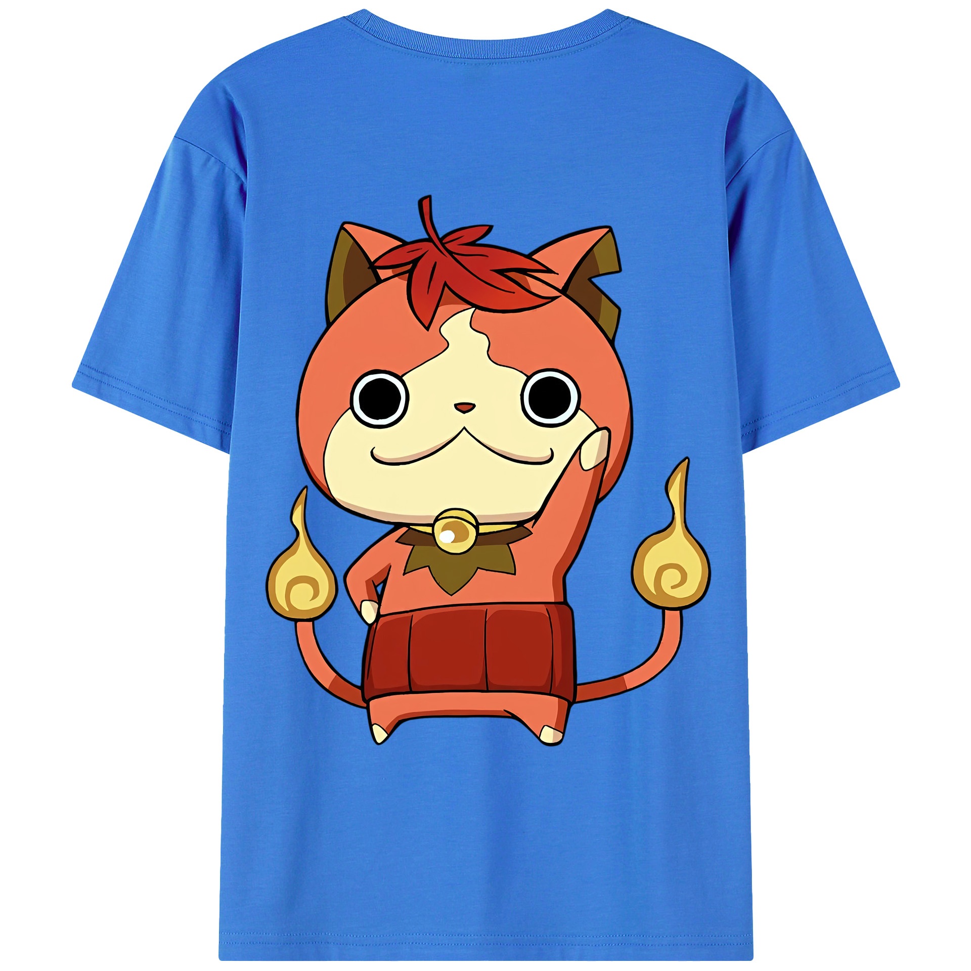 （画像用） 妖怪ウォッチ Yo-kai Watch 綿100％ メンズ半袖Tシャツ（バックプリント） 通気性