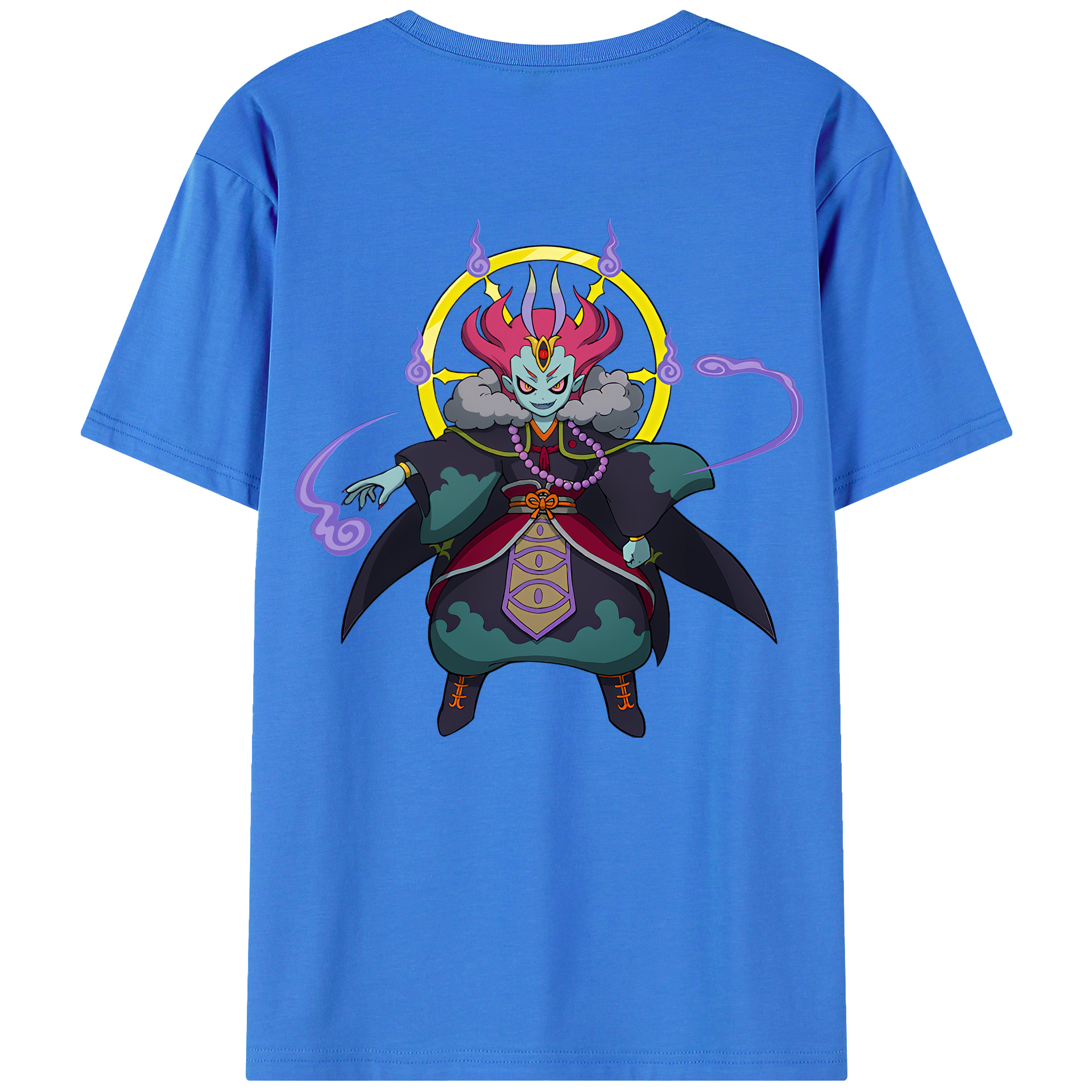 （画像用） 妖怪ウォッチ Yo-kai Watch 綿100％ メンズ半袖Tシャツ（バックプリント） 通気性