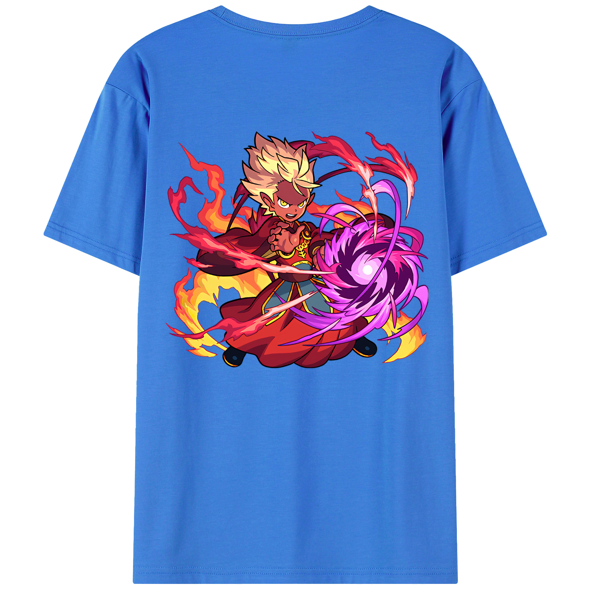 （画像用） 妖怪ウォッチ Yo-kai Watch 綿100％ メンズ半袖Tシャツ（バックプリント） 通気性