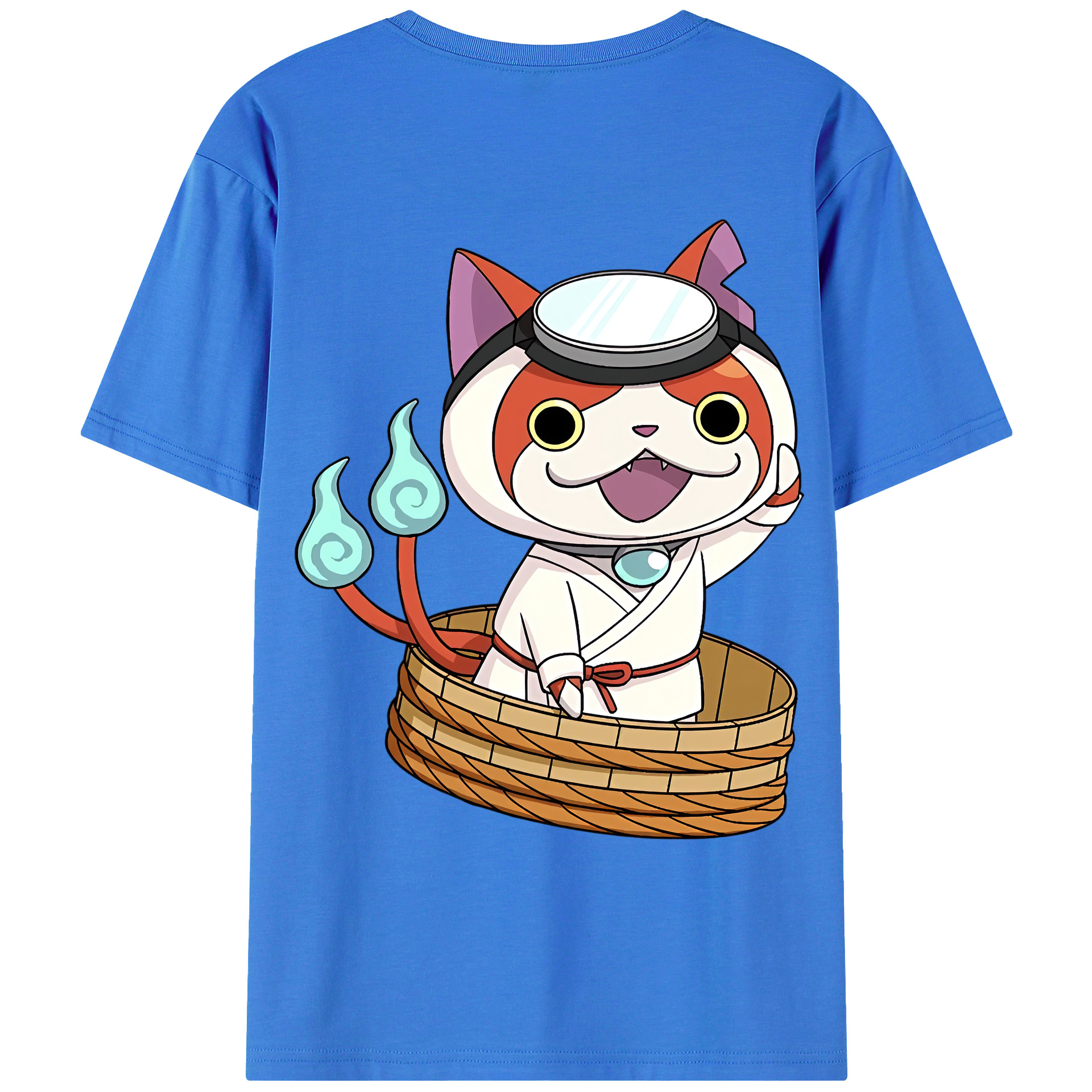 （画像用） 妖怪ウォッチ Yo-kai Watch 綿100％ メンズ半袖Tシャツ（バックプリント） 通気性