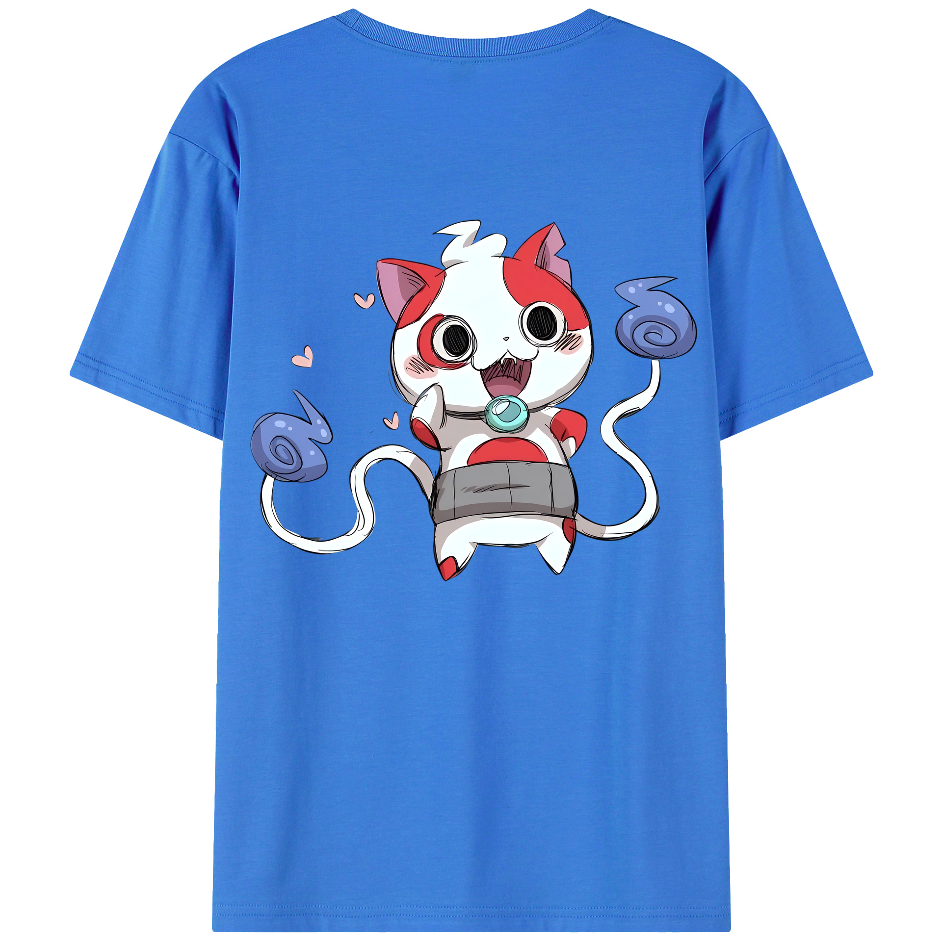 （画像用） 妖怪ウォッチ Yo-kai Watch 綿100％ メンズ半袖Tシャツ（バックプリント） 通気性