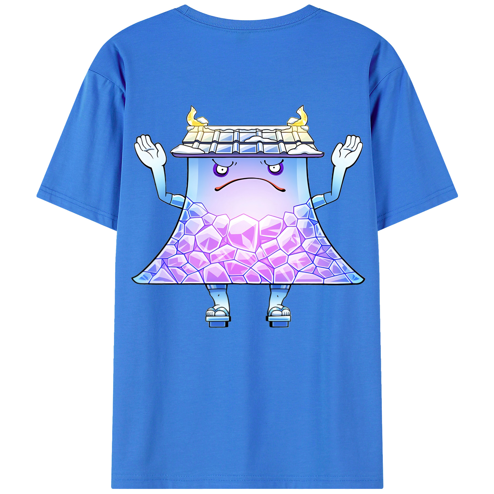 （画像用） 妖怪ウォッチ Yo-kai Watch 綿100％ メンズ半袖Tシャツ（バックプリント） 通気性