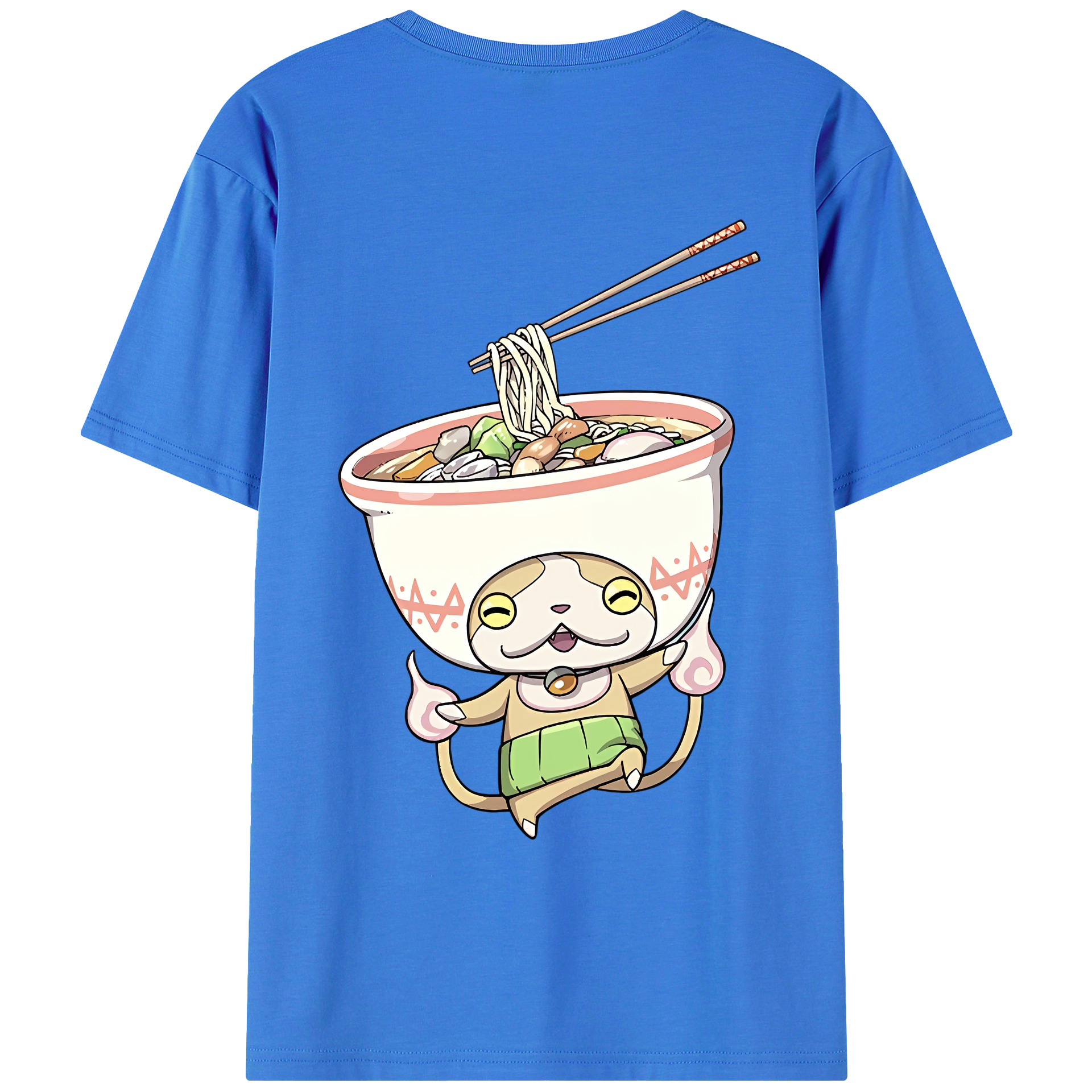 （画像用） 妖怪ウォッチ Yo-kai Watch 綿100％ メンズ半袖Tシャツ（バックプリント） 通気性