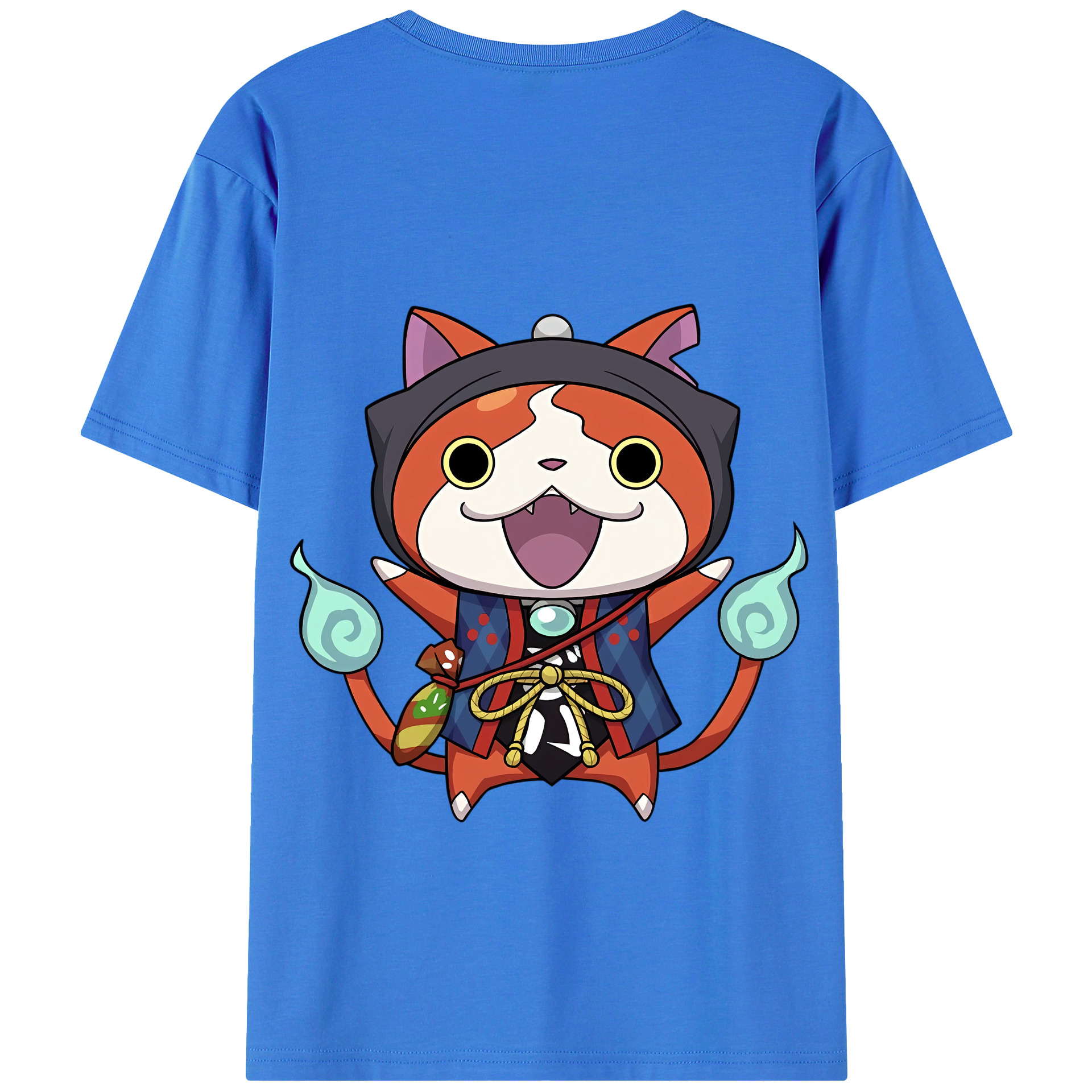 （画像用） 妖怪ウォッチ Yo-kai Watch 綿100％ メンズ半袖Tシャツ（バックプリント） 通気性