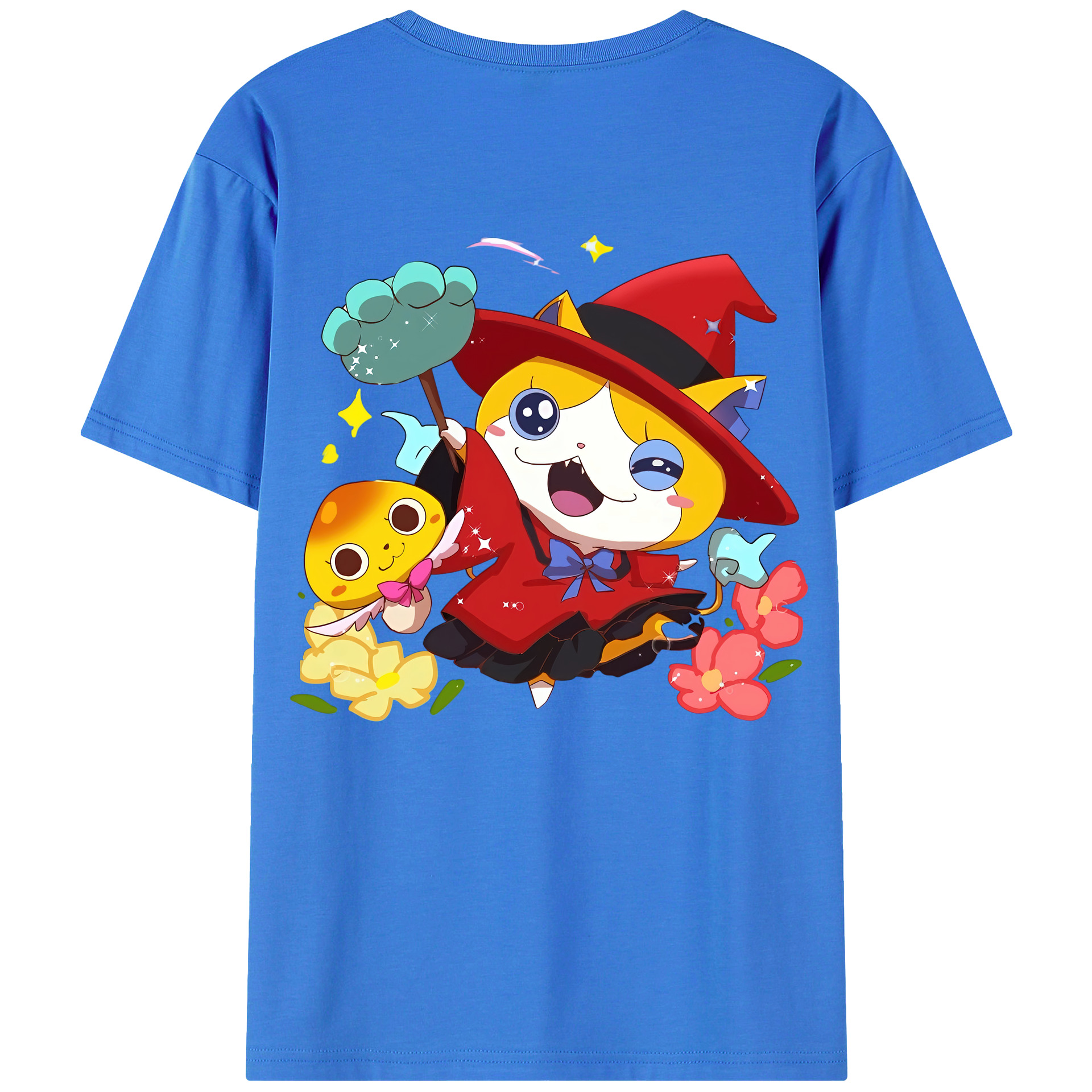（画像用） 妖怪ウォッチ Yo-kai Watch 綿100％ メンズ半袖Tシャツ（バックプリント） 通気性