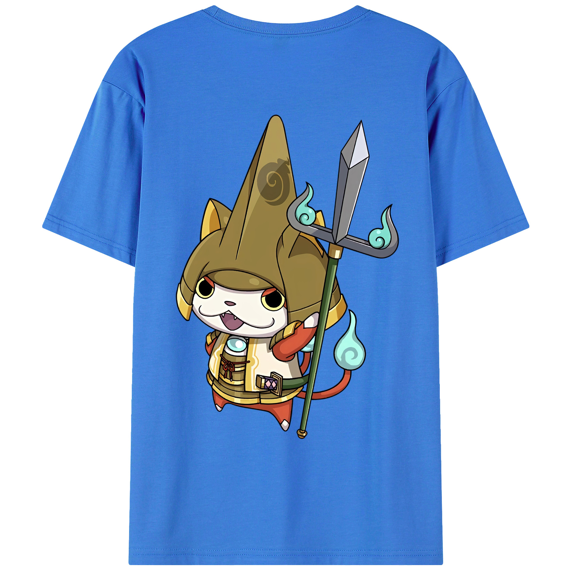 （画像用） 妖怪ウォッチ Yo-kai Watch 綿100％ メンズ半袖Tシャツ（バックプリント） 通気性