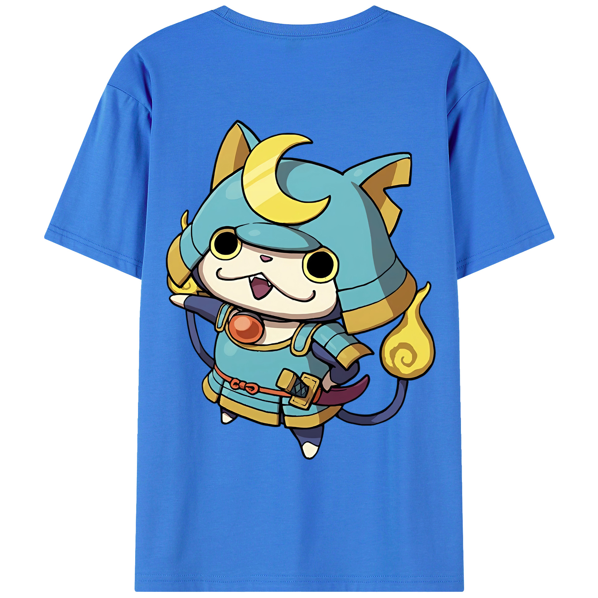 （画像用） 妖怪ウォッチ Yo-kai Watch 綿100％ メンズ半袖Tシャツ（バックプリント） 通気性