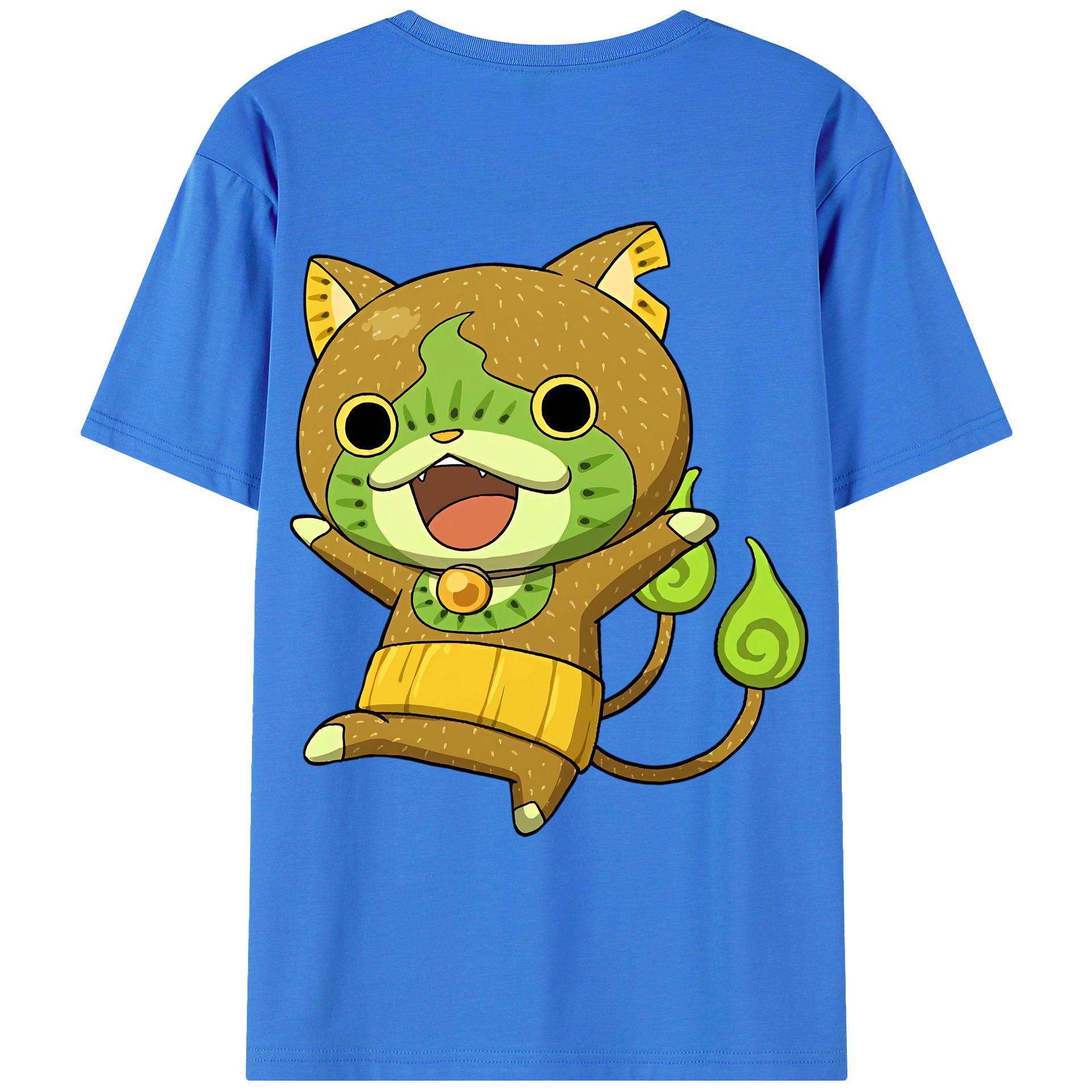 （画像用） 妖怪ウォッチ Yo-kai Watch 綿100％ メンズ半袖Tシャツ（バックプリント） 通気性