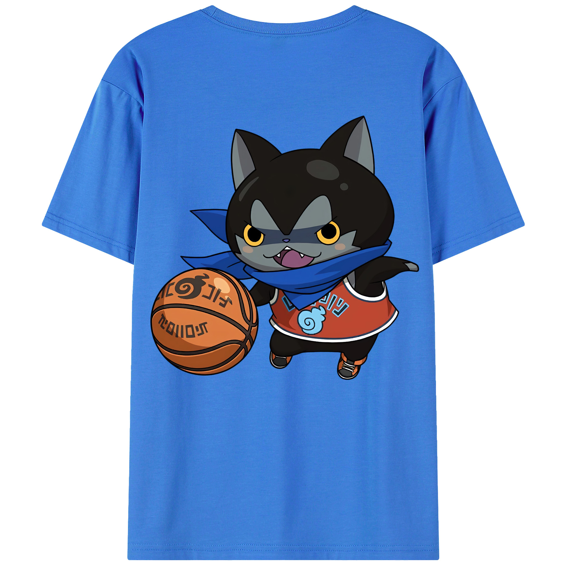 （画像用） 妖怪ウォッチ Yo-kai Watch 綿100％ メンズ半袖Tシャツ（バックプリント） 通気性