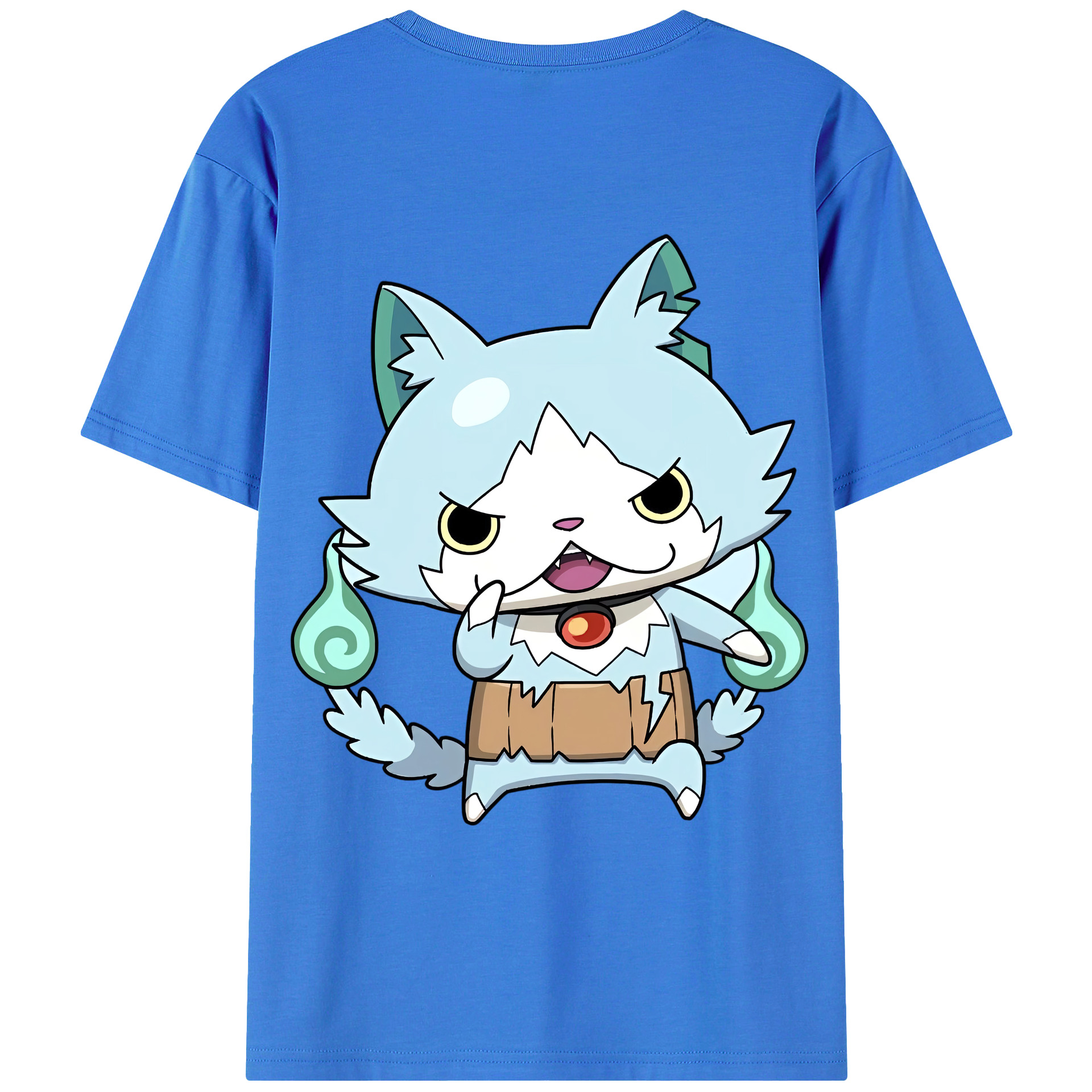 （画像用） 妖怪ウォッチ Yo-kai Watch 綿100％ メンズ半袖Tシャツ（バックプリント） 通気性