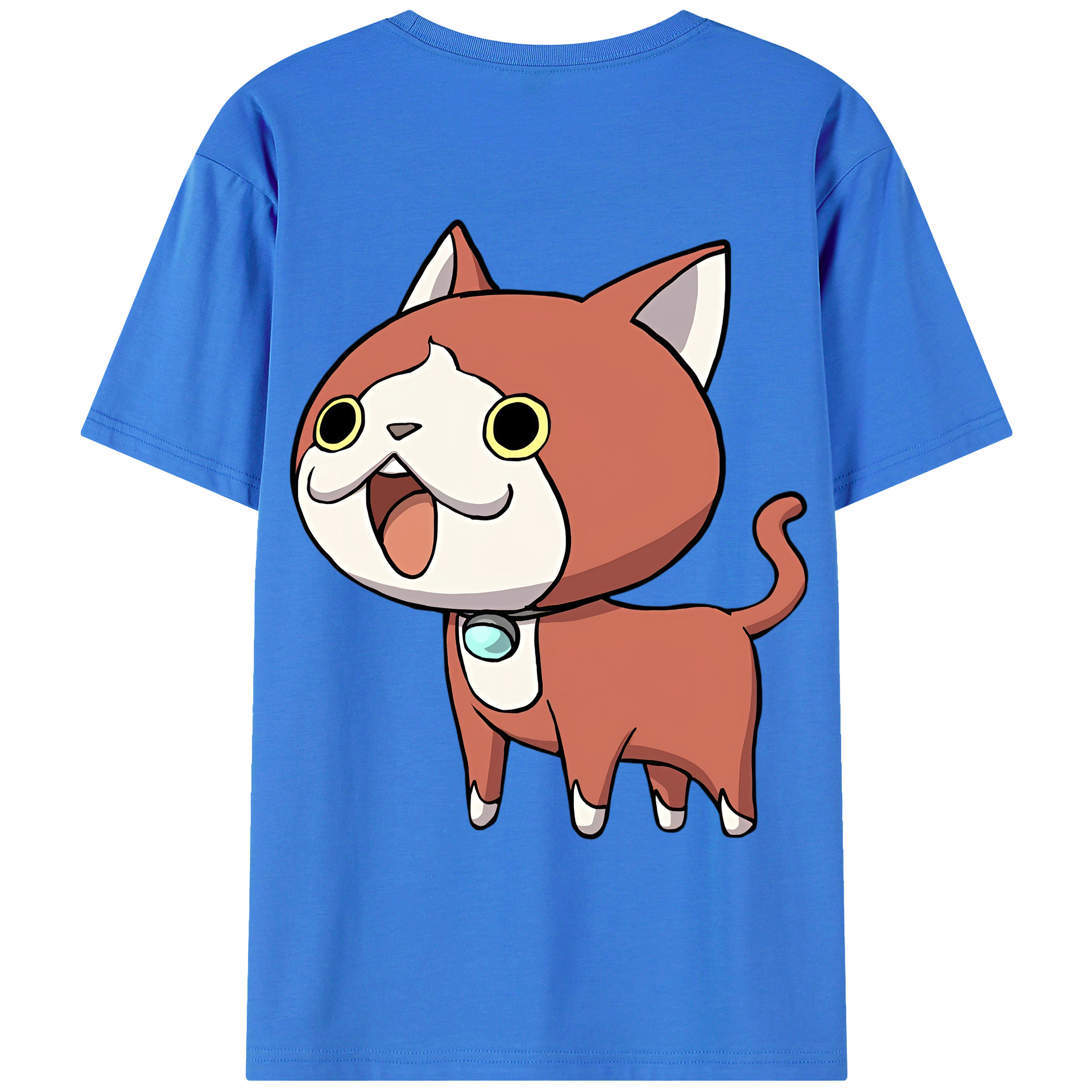 （画像用） 妖怪ウォッチ Yo-kai Watch 綿100％ メンズ半袖Tシャツ（バックプリント） 通気性