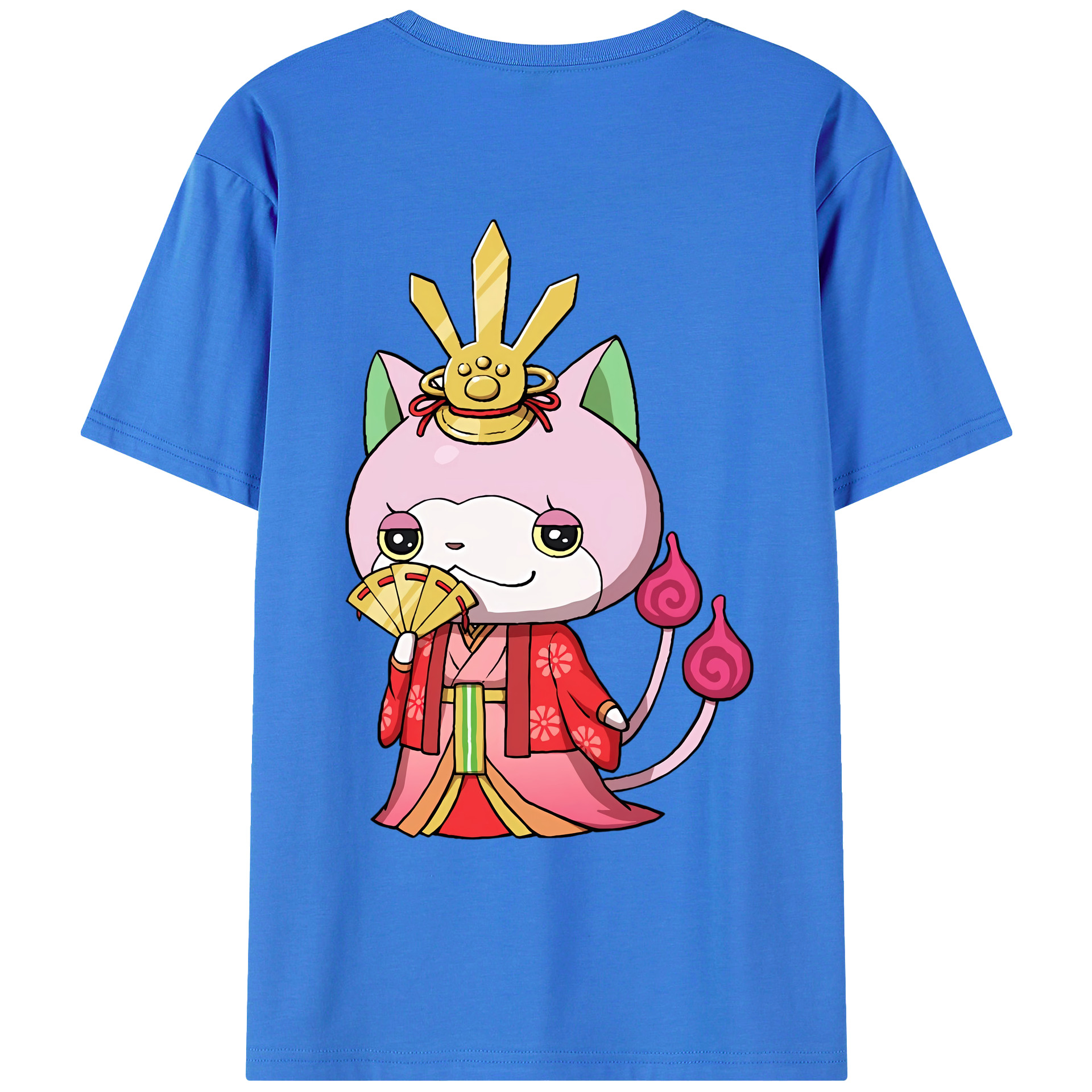 （画像用） 妖怪ウォッチ Yo-kai Watch 綿100％ メンズ半袖Tシャツ（バックプリント） 通気性