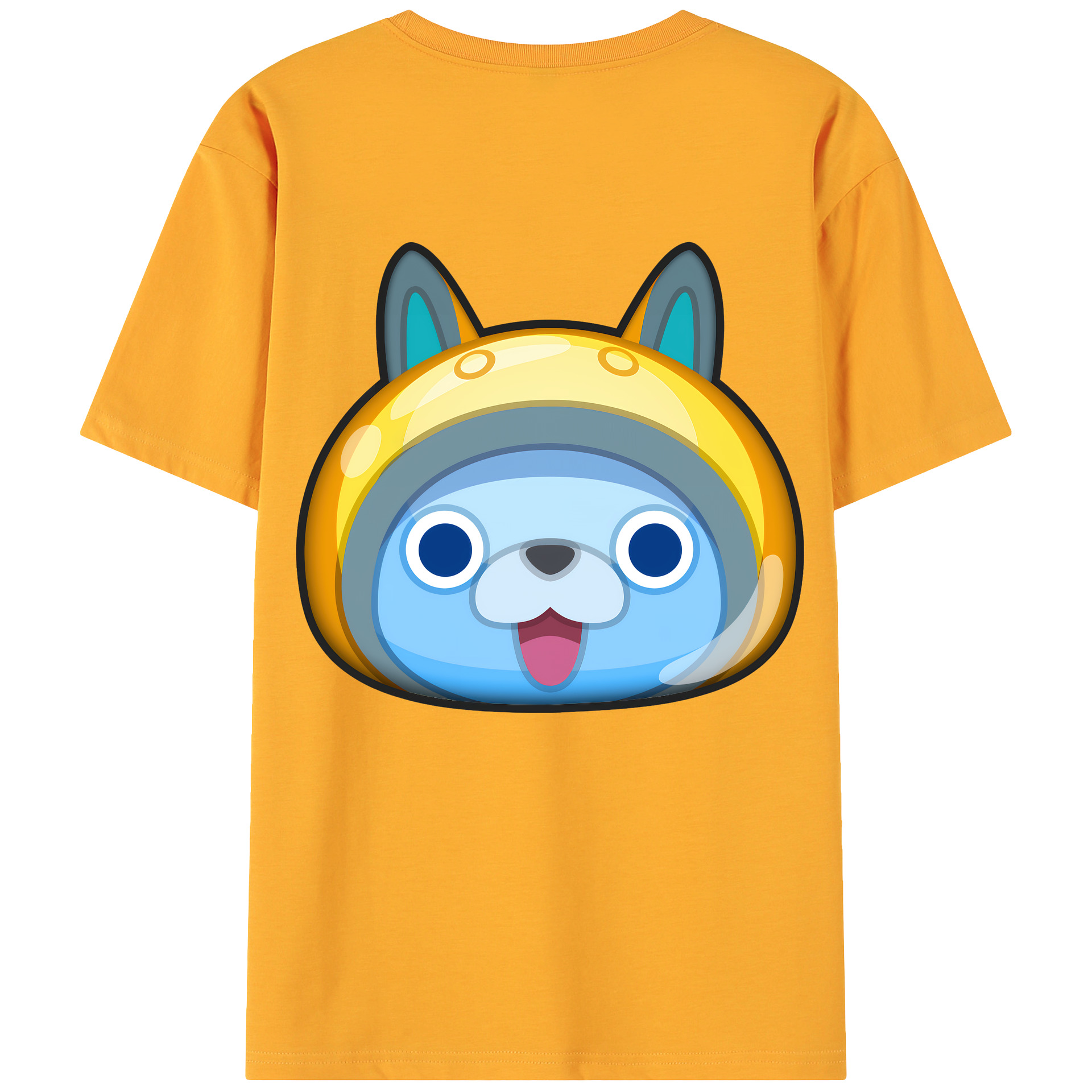 （画像用） 妖怪ウォッチ Yo-kai Watch 綿100％ メンズ半袖Tシャツ（バックプリント） 通気性