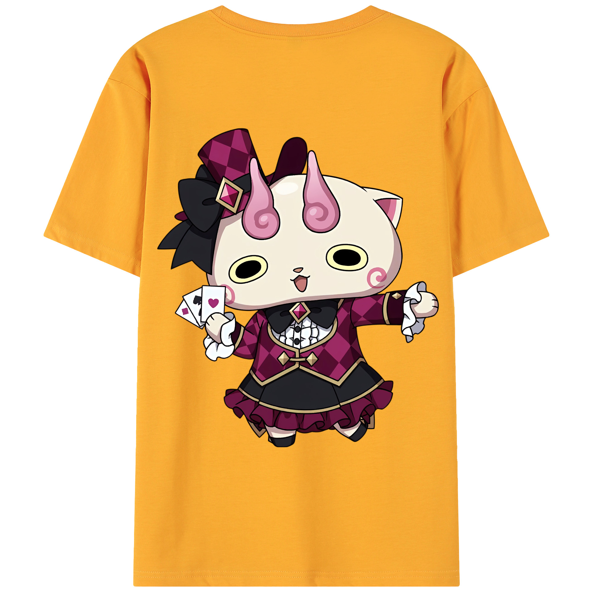 （画像用） 妖怪ウォッチ Yo-kai Watch 綿100％ メンズ半袖Tシャツ（バックプリント） 通気性