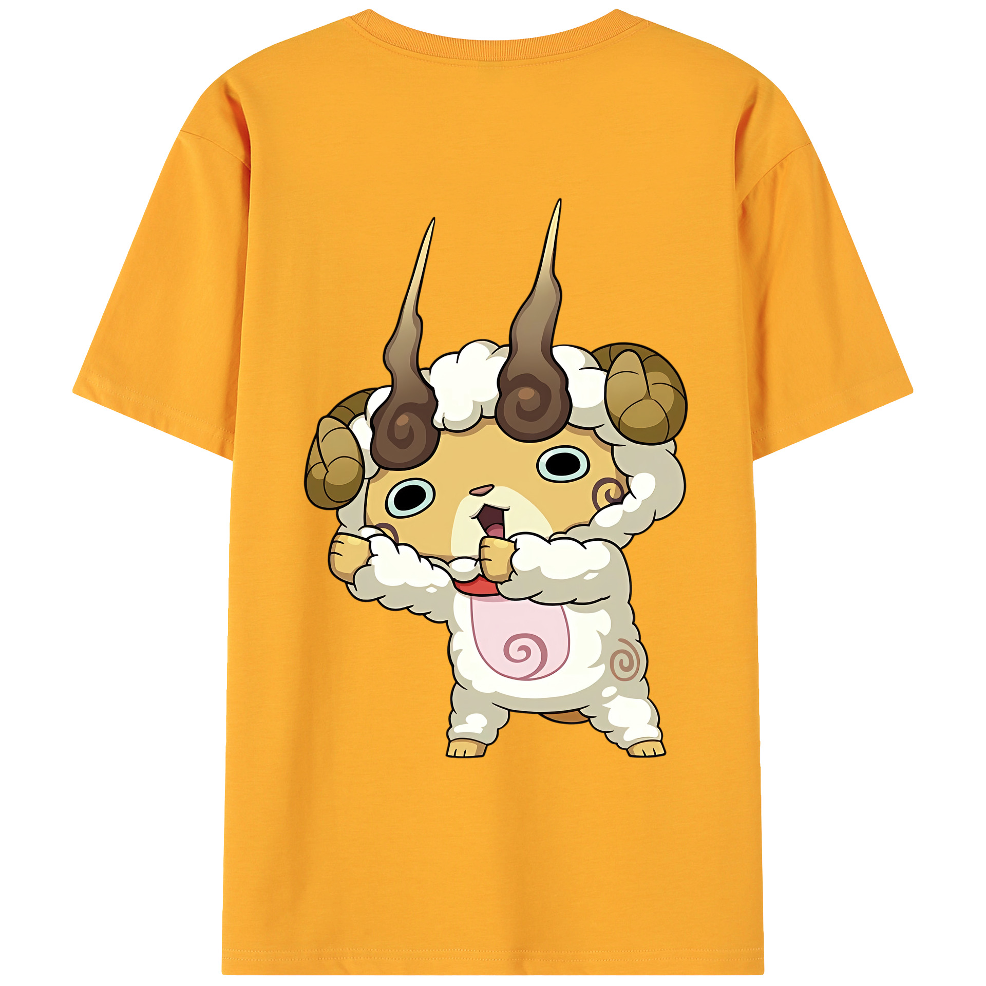 （画像用） 妖怪ウォッチ Yo-kai Watch 綿100％ メンズ半袖Tシャツ（バックプリント） 通気性