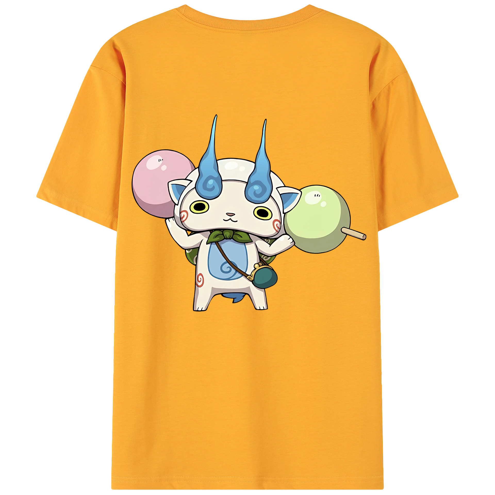 （画像用） 妖怪ウォッチ Yo-kai Watch 綿100％ メンズ半袖Tシャツ（バックプリント） 通気性