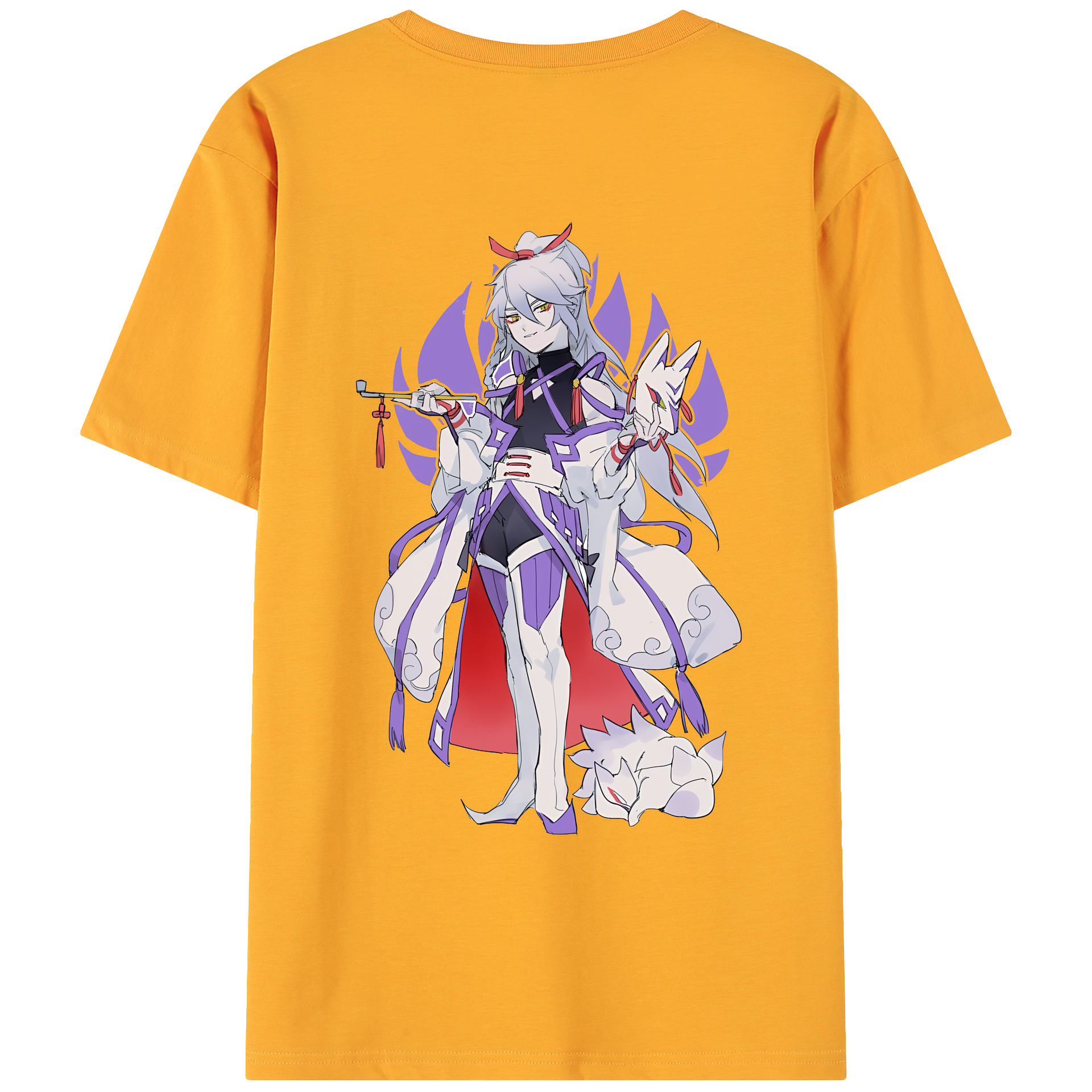 （画像用） 妖怪ウォッチ Yo-kai Watch 綿100％ メンズ半袖Tシャツ（バックプリント） 通気性