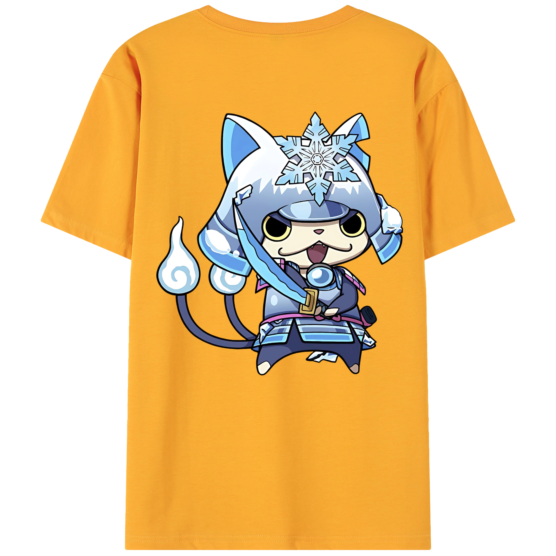 （画像用） 妖怪ウォッチ Yo-kai Watch 綿100％ メンズ半袖Tシャツ（バックプリント） 通気性