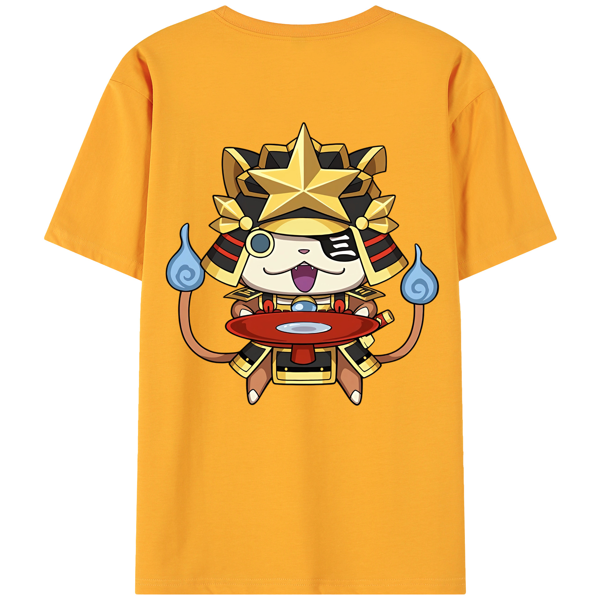 （画像用） 妖怪ウォッチ Yo-kai Watch 綿100％ メンズ半袖Tシャツ（バックプリント） 通気性