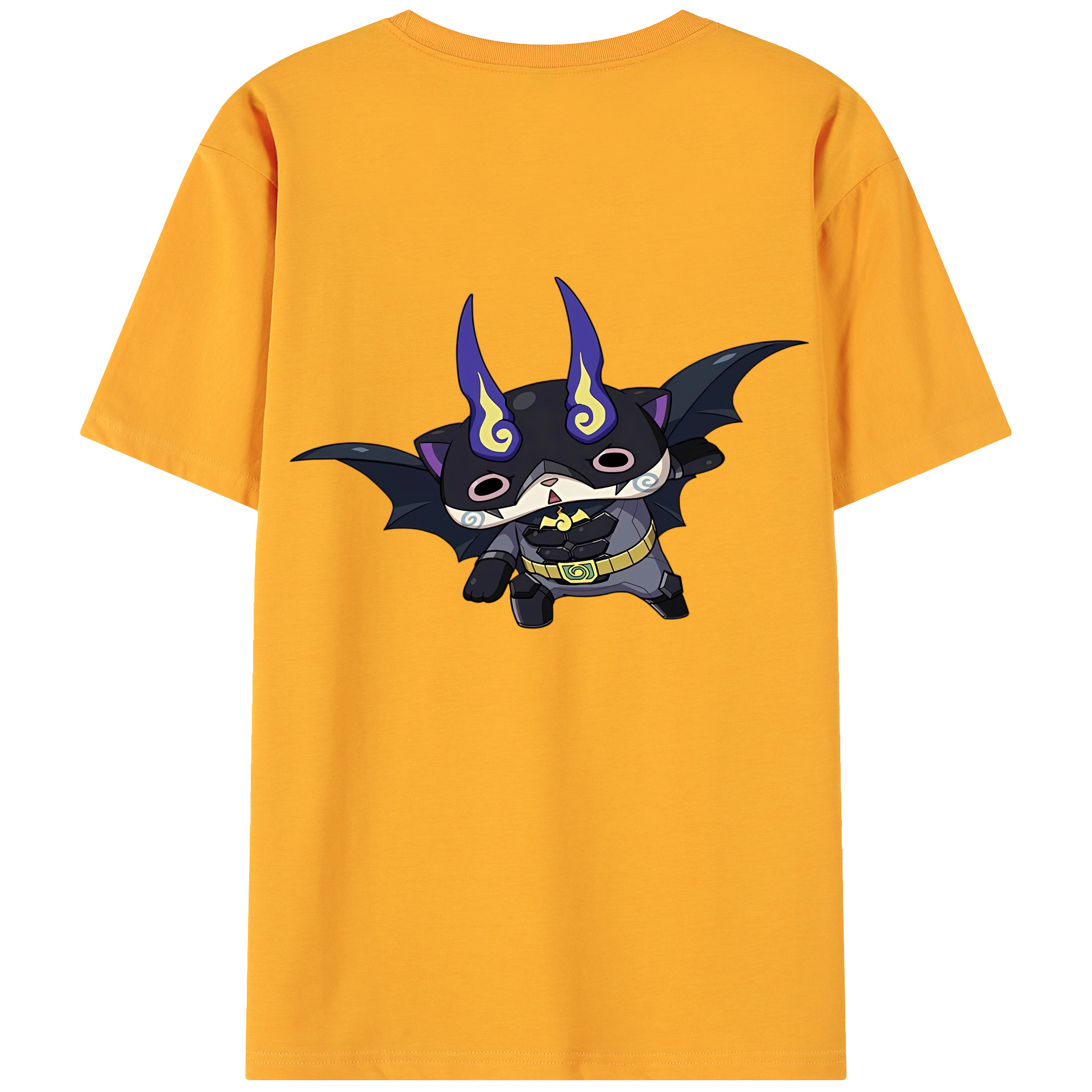（画像用） 妖怪ウォッチ Yo-kai Watch 綿100％ メンズ半袖Tシャツ（バックプリント） 通気性