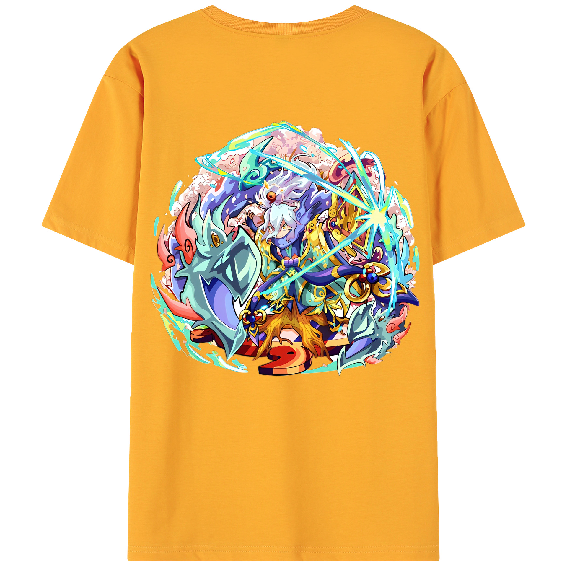 （画像用） 妖怪ウォッチ Yo-kai Watch 綿100％ メンズ半袖Tシャツ（バックプリント） 通気性