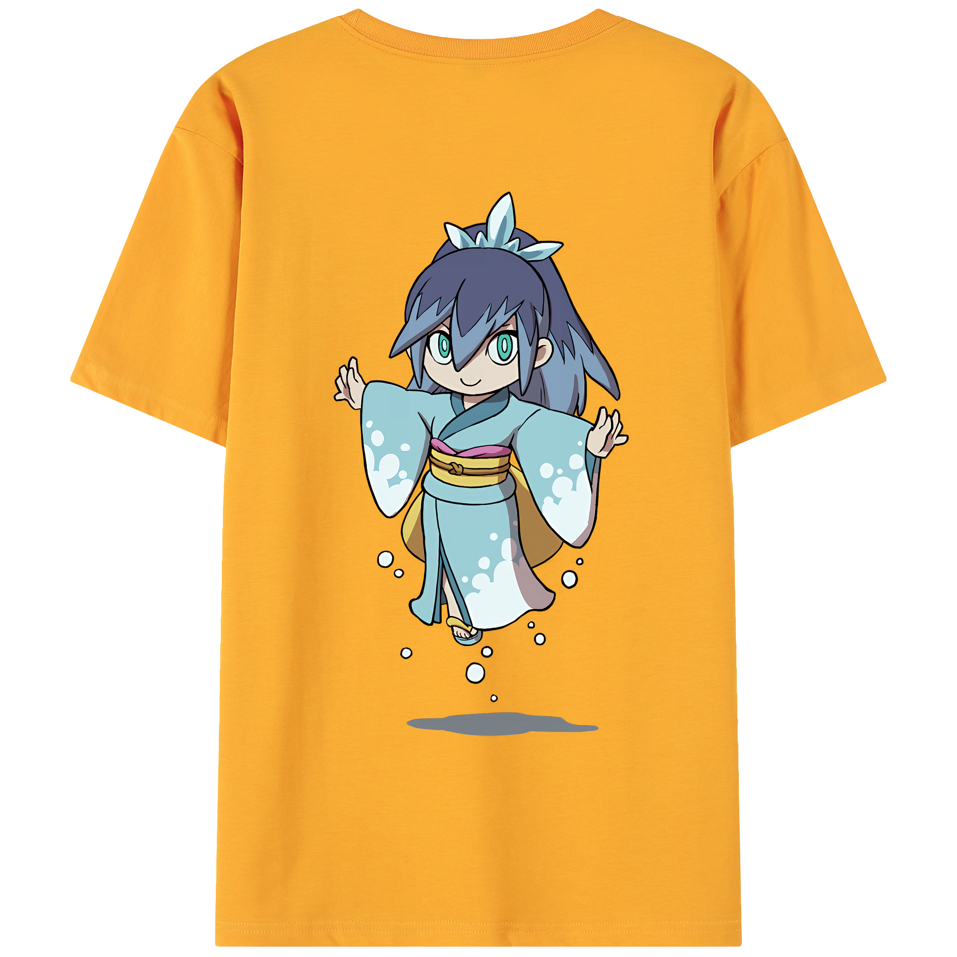 （画像用） 妖怪ウォッチ Yo-kai Watch 綿100％ メンズ半袖Tシャツ（バックプリント） 通気性