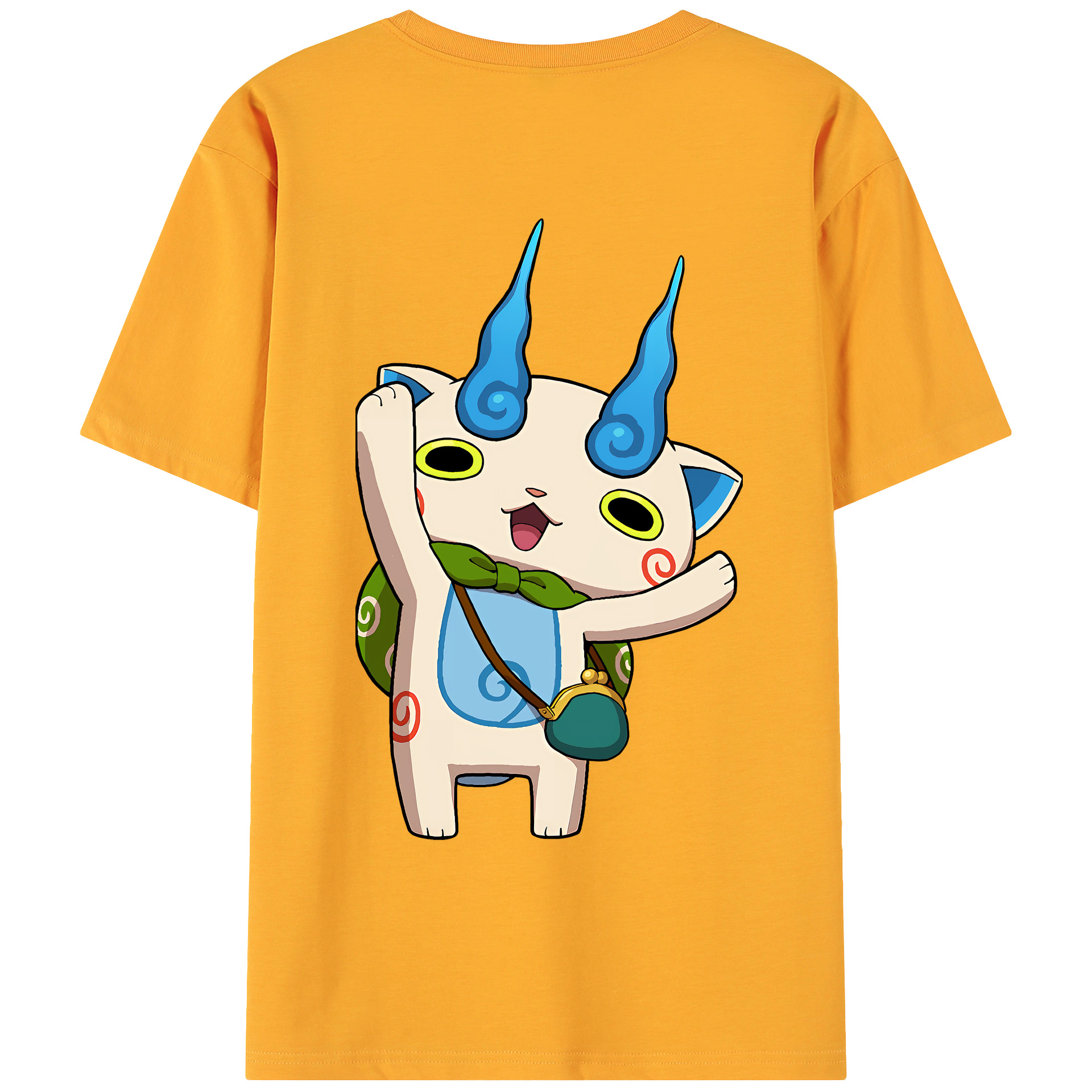 （画像用） 妖怪ウォッチ Yo-kai Watch 綿100％ メンズ半袖Tシャツ（バックプリント） 通気性