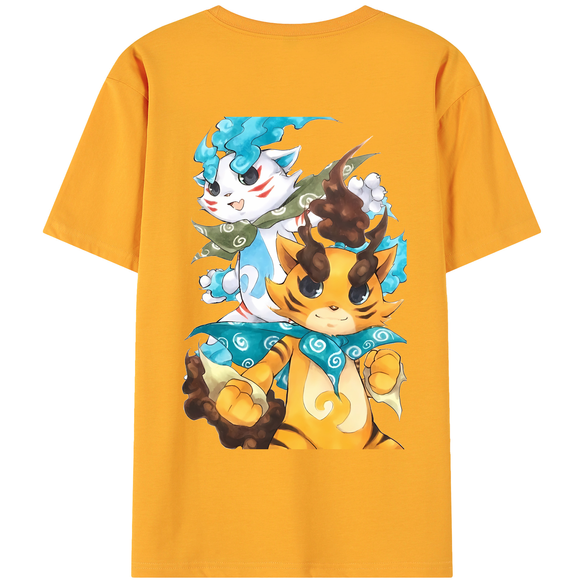 （画像用） 妖怪ウォッチ Yo-kai Watch 綿100％ メンズ半袖Tシャツ（バックプリント） 通気性