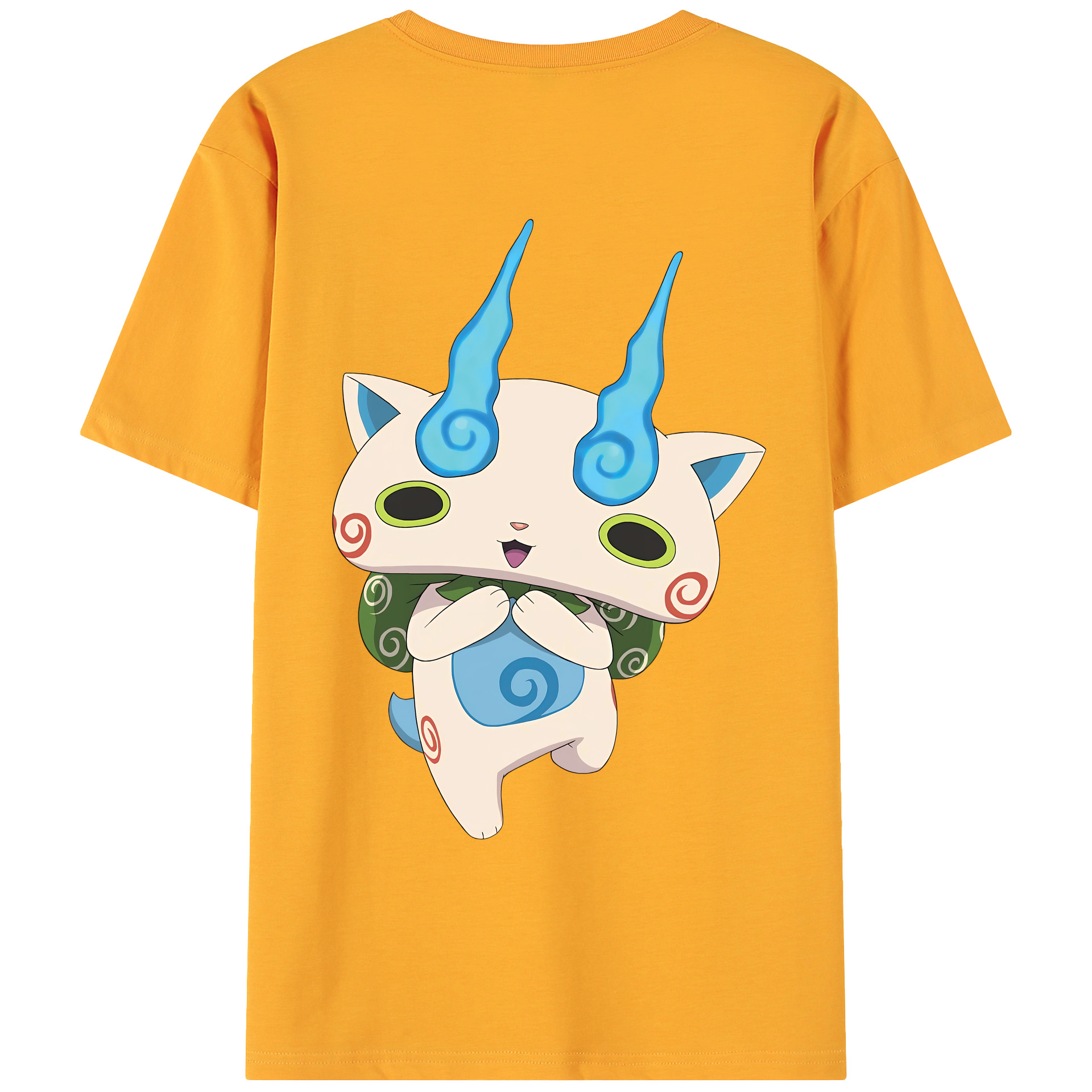 （画像用） 妖怪ウォッチ Yo-kai Watch 綿100％ メンズ半袖Tシャツ（バックプリント） 通気性