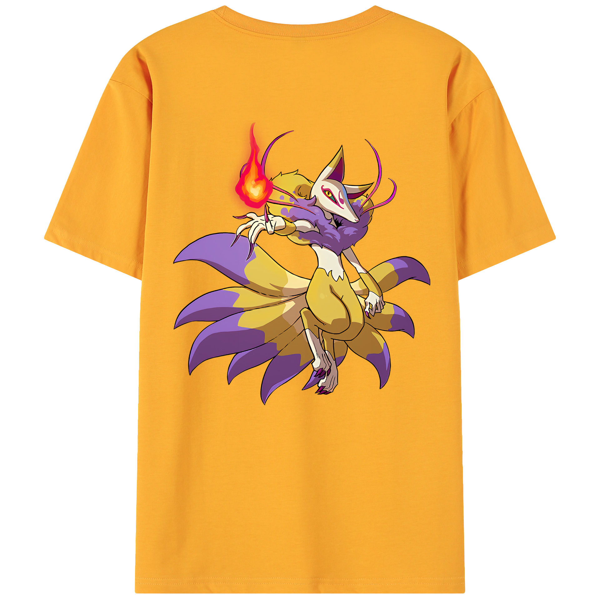 （画像用） 妖怪ウォッチ Yo-kai Watch 綿100％ メンズ半袖Tシャツ（バックプリント） 通気性