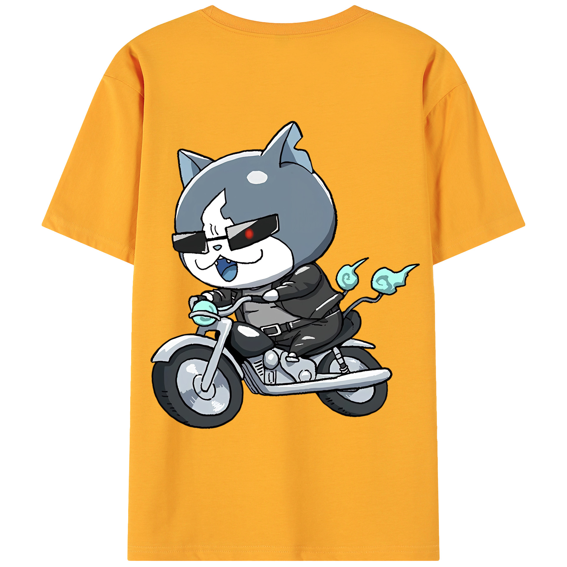 （画像用） 妖怪ウォッチ Yo-kai Watch 綿100％ メンズ半袖Tシャツ（バックプリント） 通気性