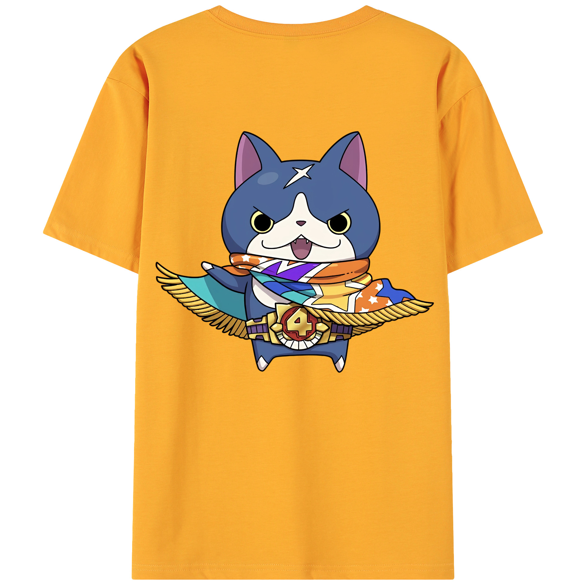 （画像用） 妖怪ウォッチ Yo-kai Watch 綿100％ メンズ半袖Tシャツ（バックプリント） 通気性