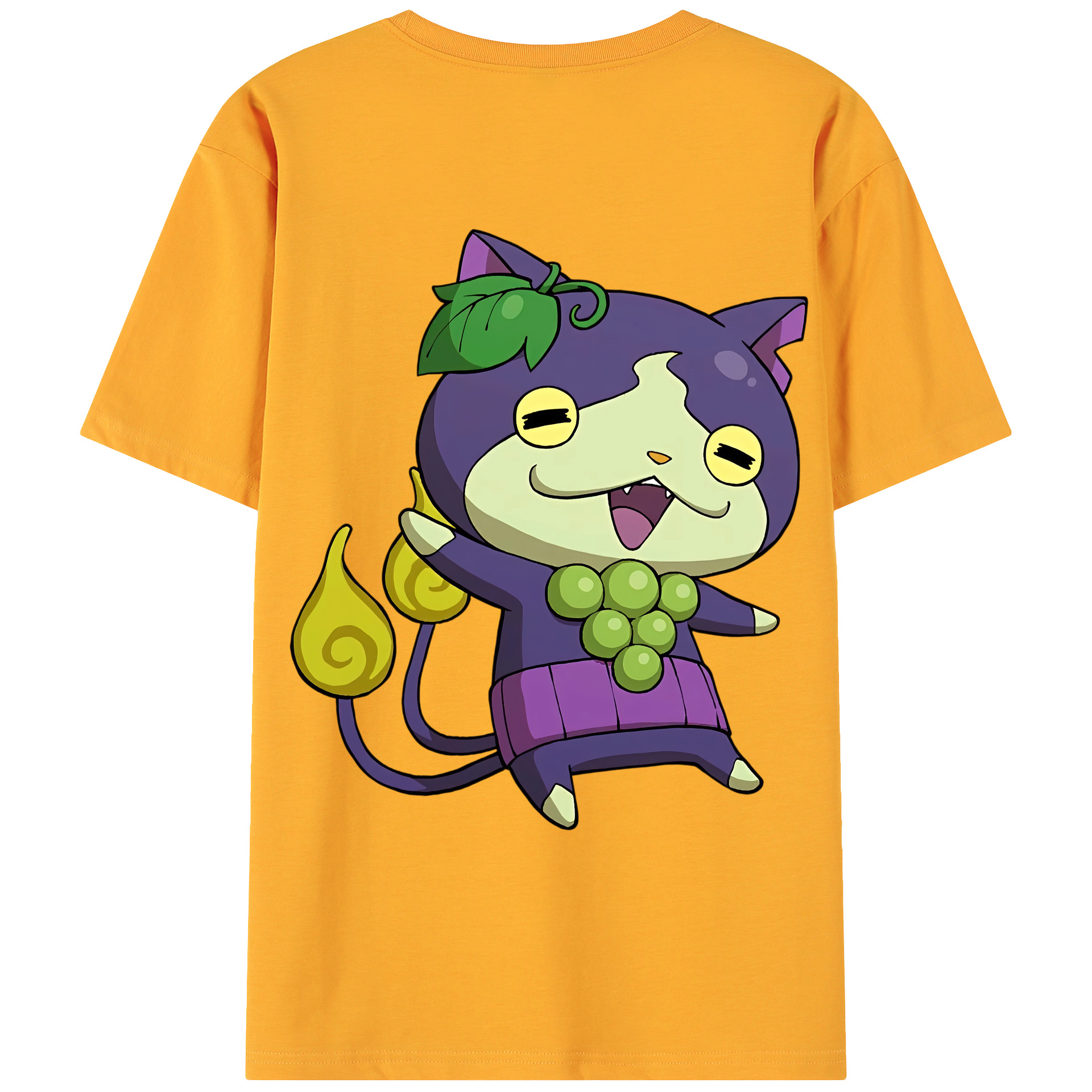 （画像用） 妖怪ウォッチ Yo-kai Watch 綿100％ メンズ半袖Tシャツ（バックプリント） 通気性