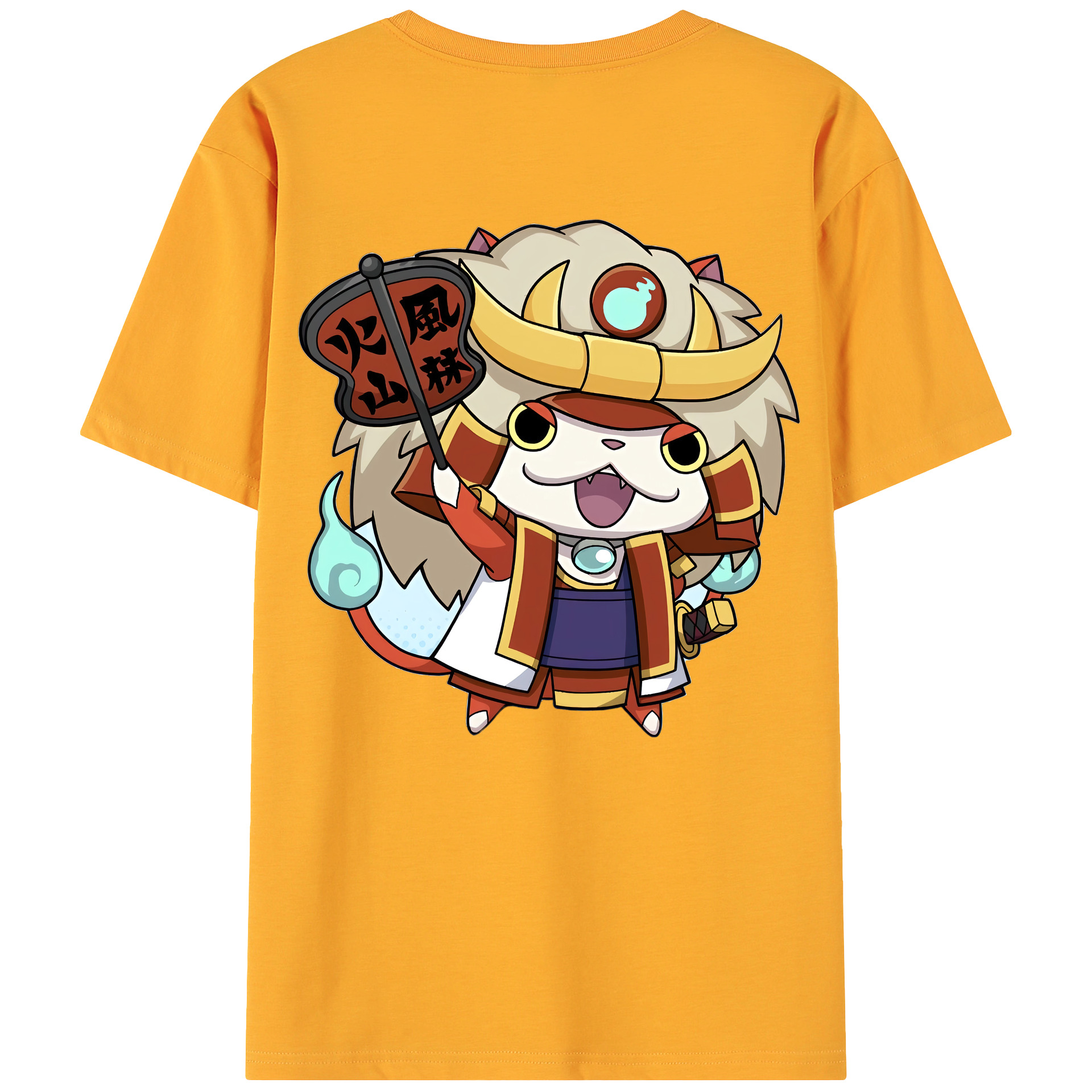 （画像用） 妖怪ウォッチ Yo-kai Watch 綿100％ メンズ半袖Tシャツ（バックプリント） 通気性