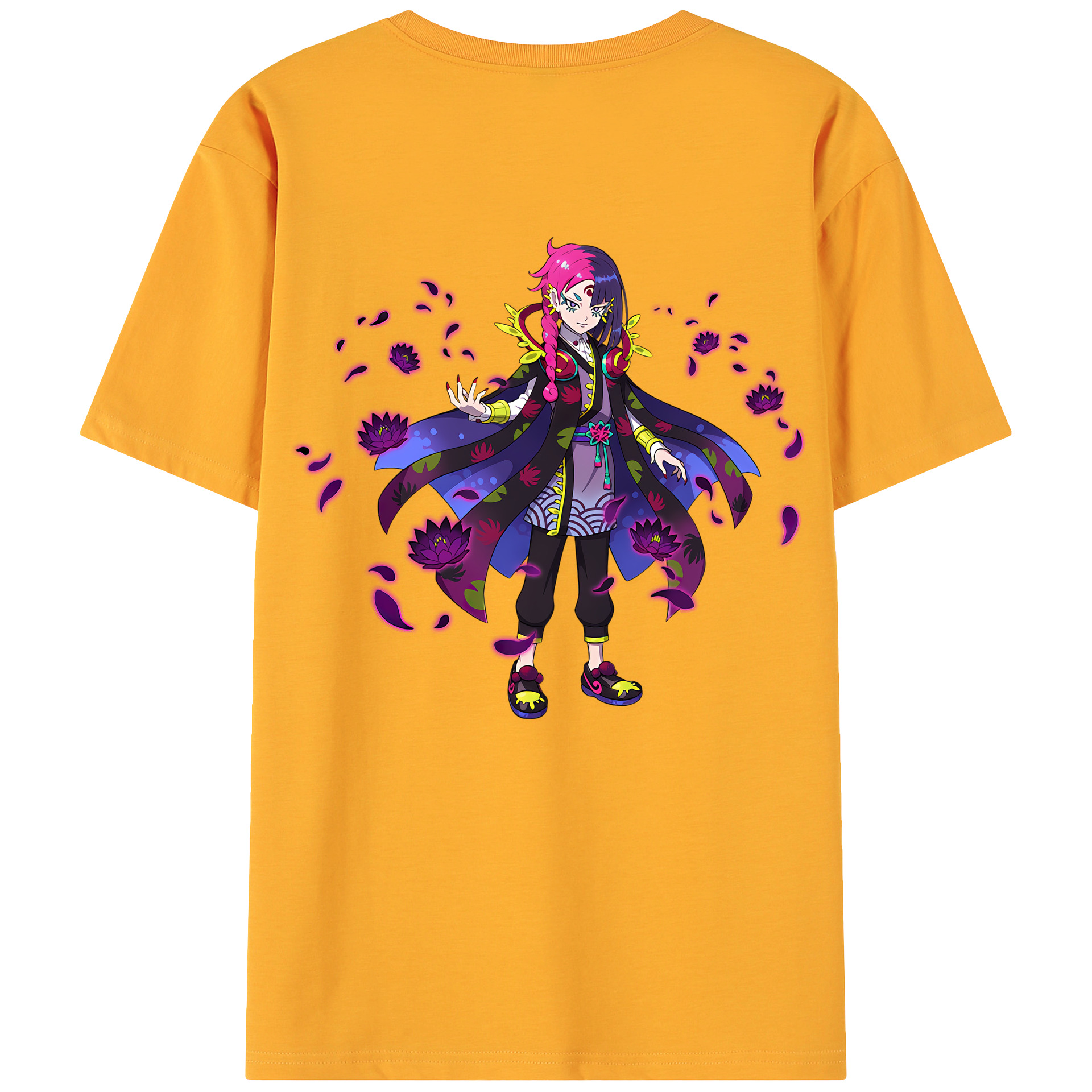 （画像用） 妖怪ウォッチ Yo-kai Watch 綿100％ メンズ半袖Tシャツ（バックプリント） 通気性