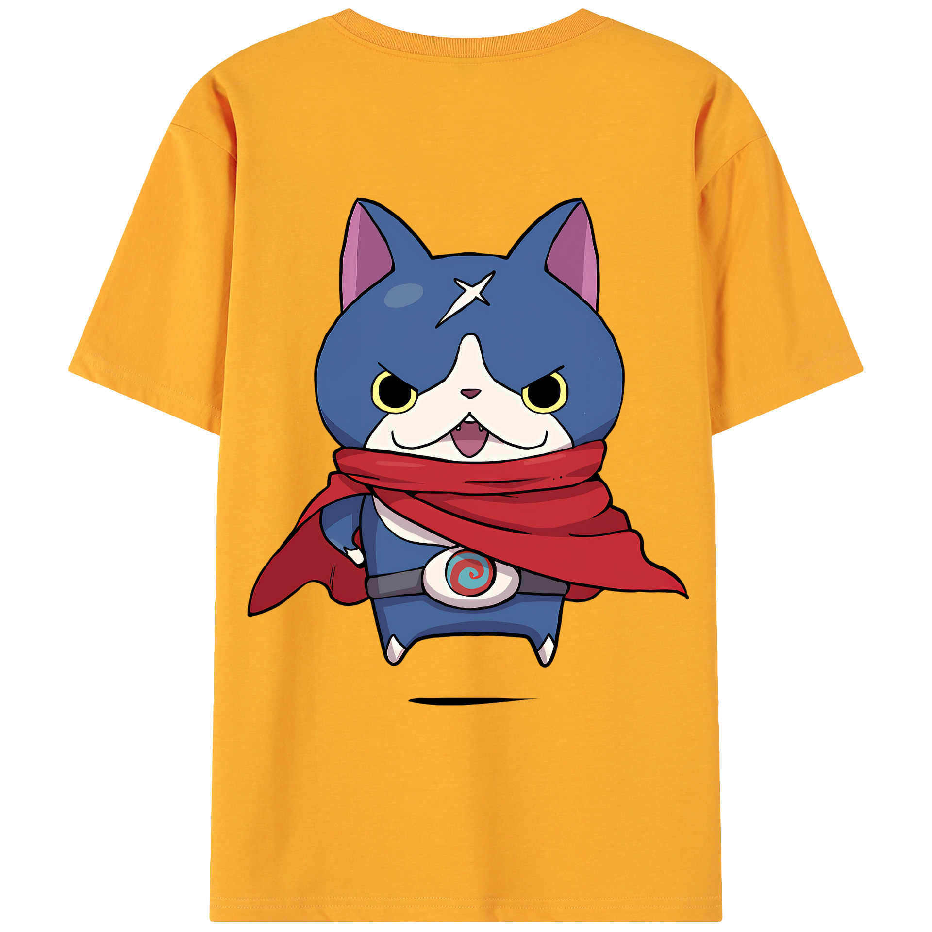 （画像用） 妖怪ウォッチ Yo-kai Watch 綿100％ メンズ半袖Tシャツ（バックプリント） 通気性