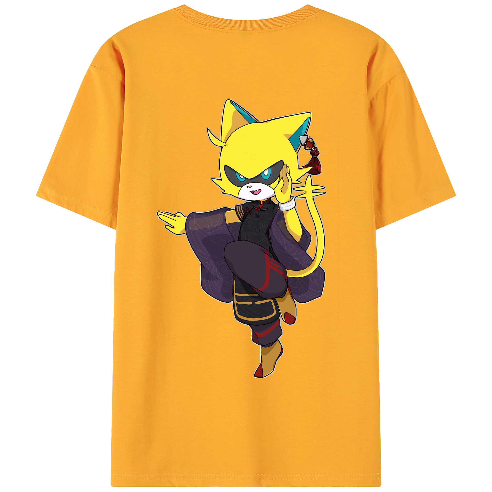 （画像用） 妖怪ウォッチ Yo-kai Watch 綿100％ メンズ半袖Tシャツ（バックプリント） 通気性
