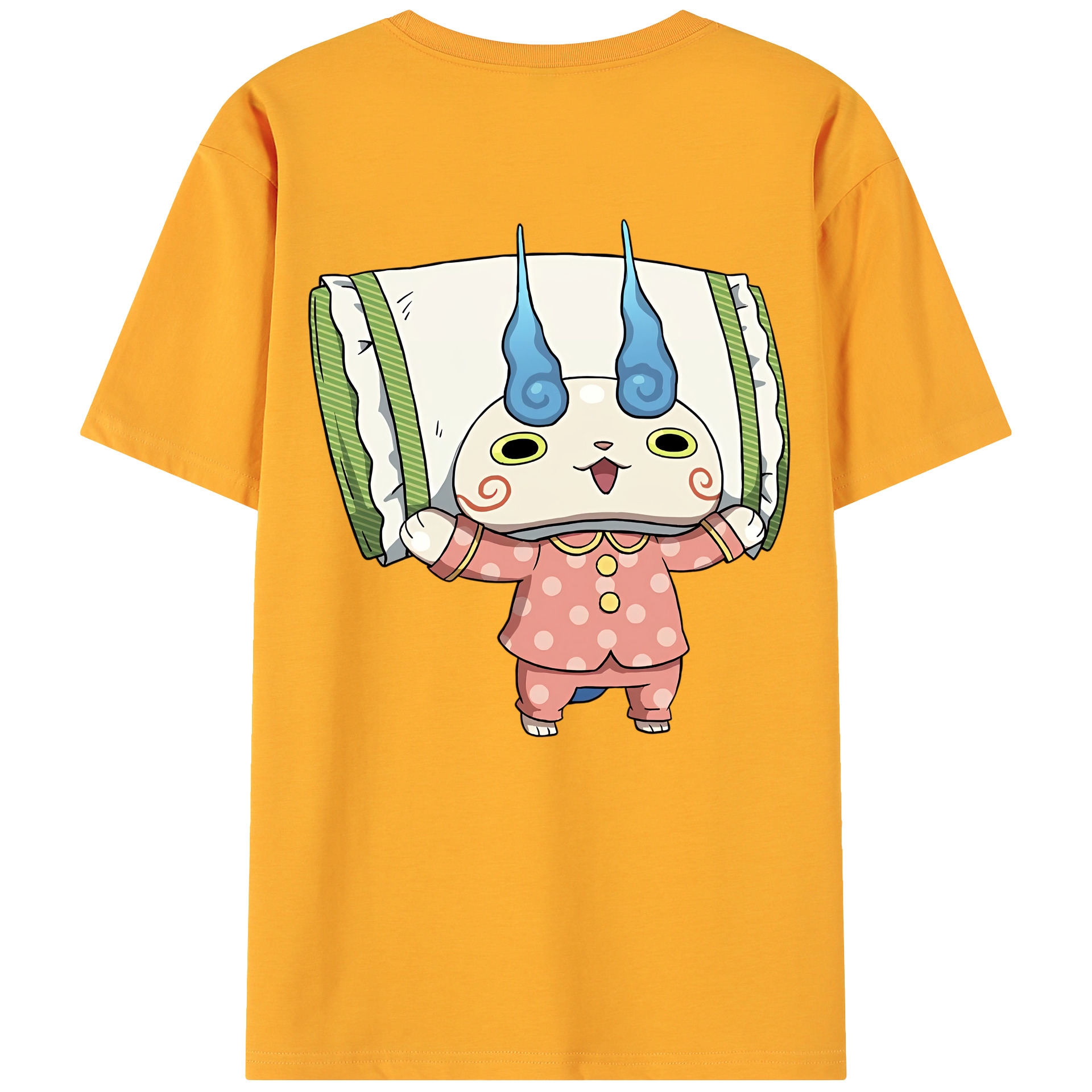 （画像用） 妖怪ウォッチ Yo-kai Watch 綿100％ メンズ半袖Tシャツ（バックプリント） 通気性