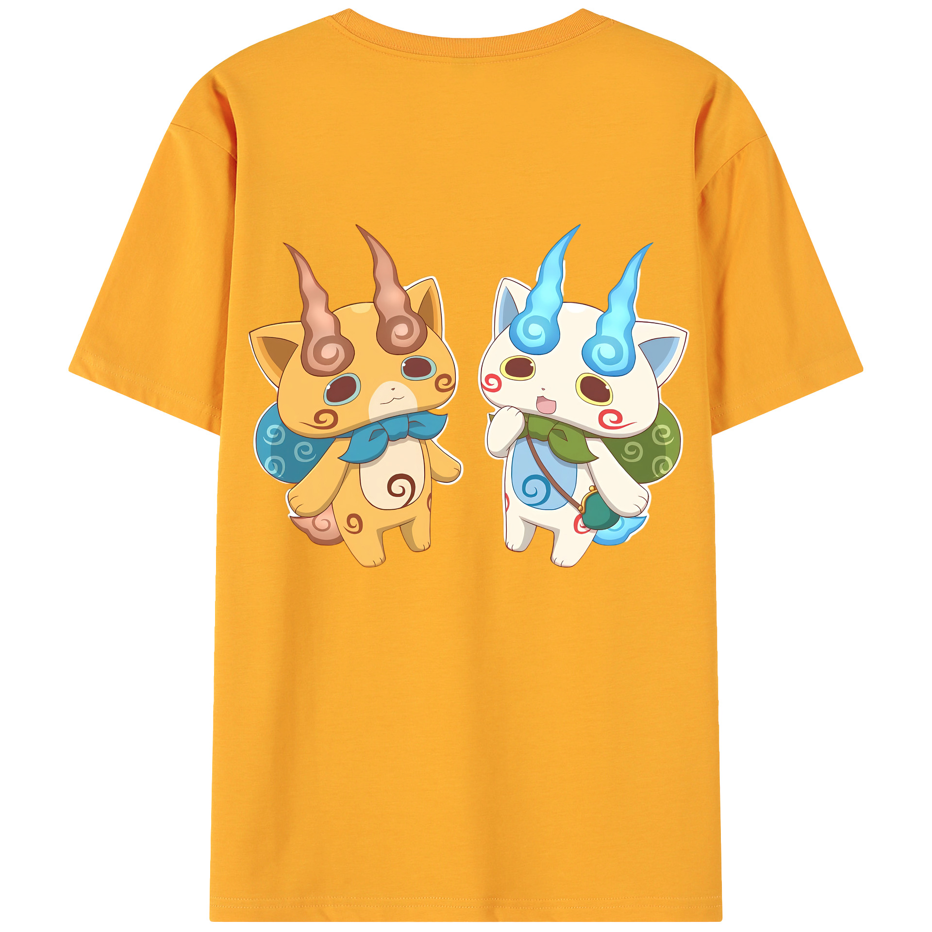 （画像用） 妖怪ウォッチ Yo-kai Watch 綿100％ メンズ半袖Tシャツ（バックプリント） 通気性
