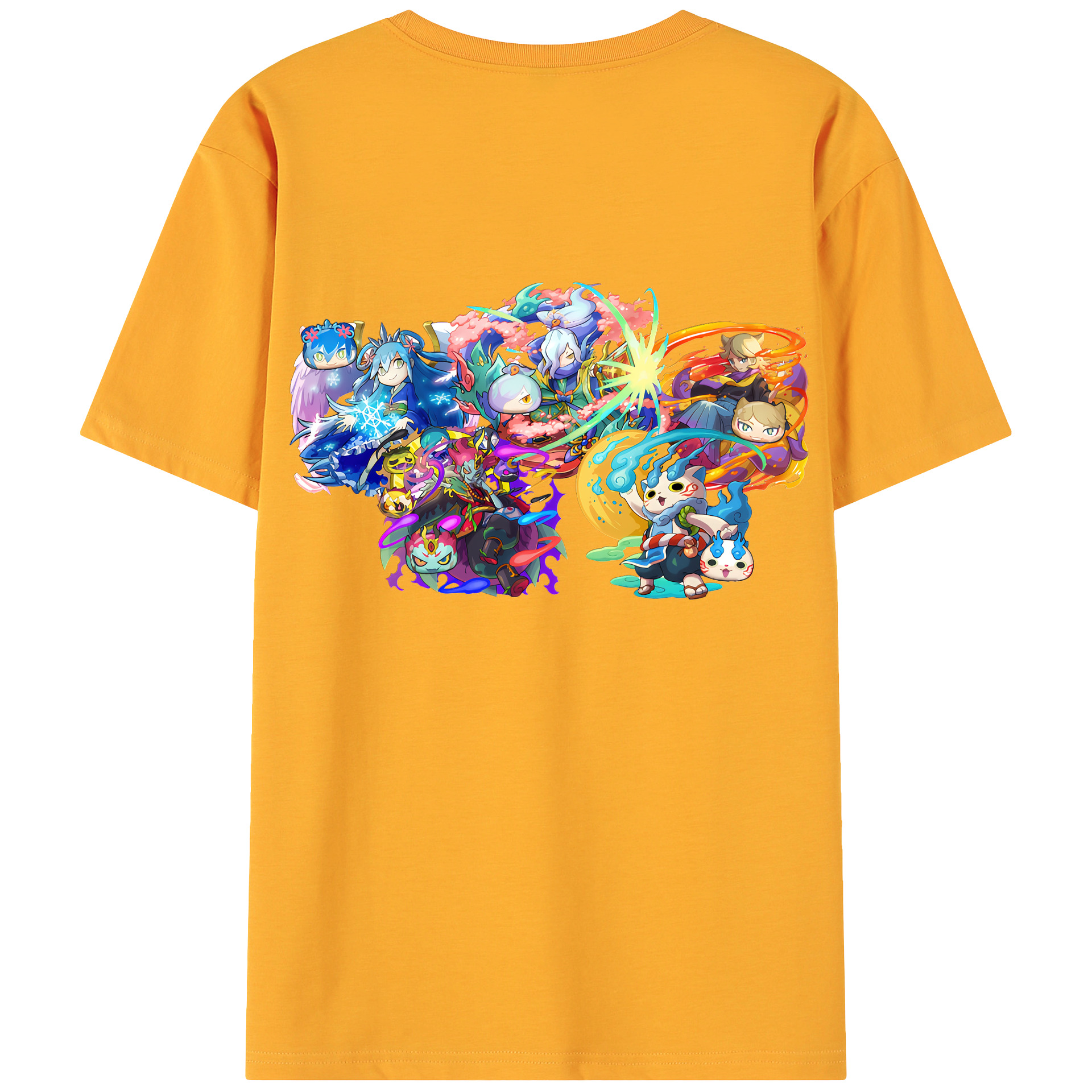 （画像用） 妖怪ウォッチ Yo-kai Watch 綿100％ メンズ半袖Tシャツ（バックプリント） 通気性