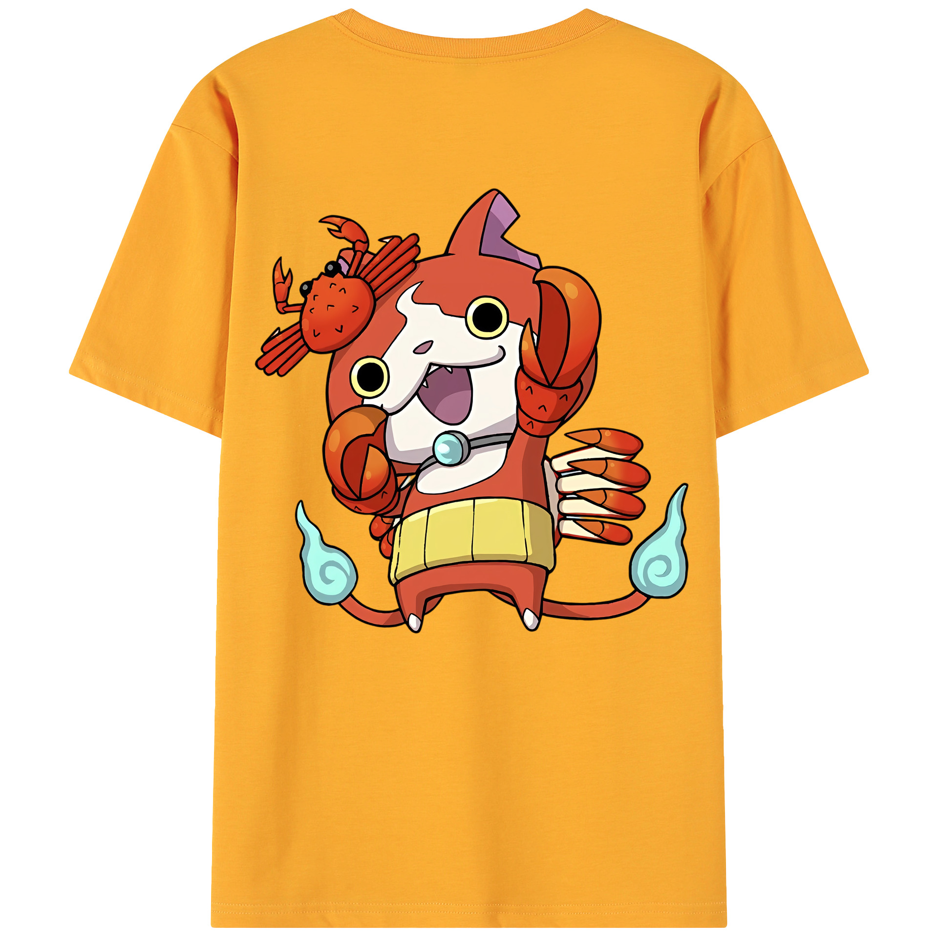 （画像用） 妖怪ウォッチ Yo-kai Watch 綿100％ メンズ半袖Tシャツ（バックプリント） 通気性