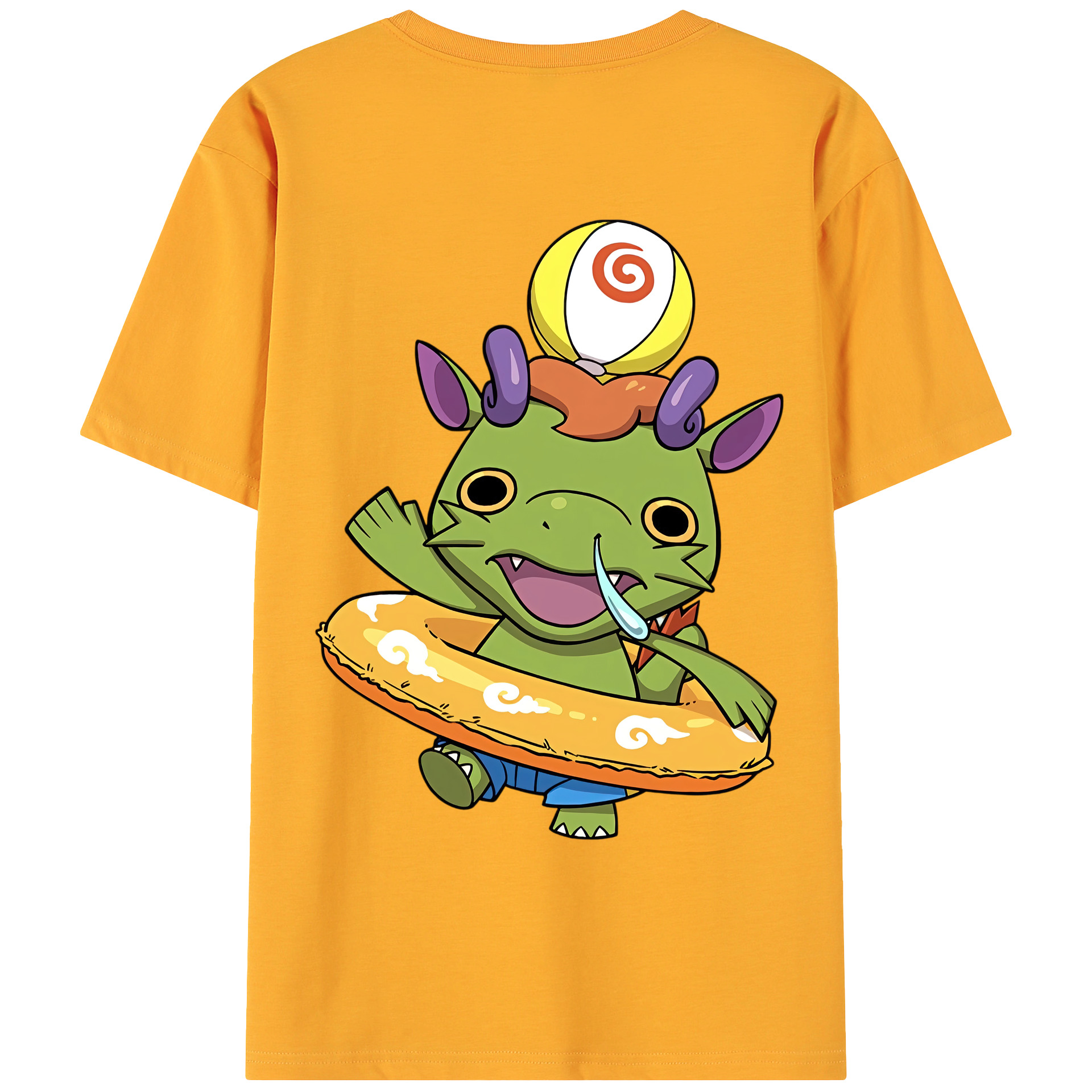 （画像用） 妖怪ウォッチ Yo-kai Watch 綿100％ メンズ半袖Tシャツ（バックプリント） 通気性