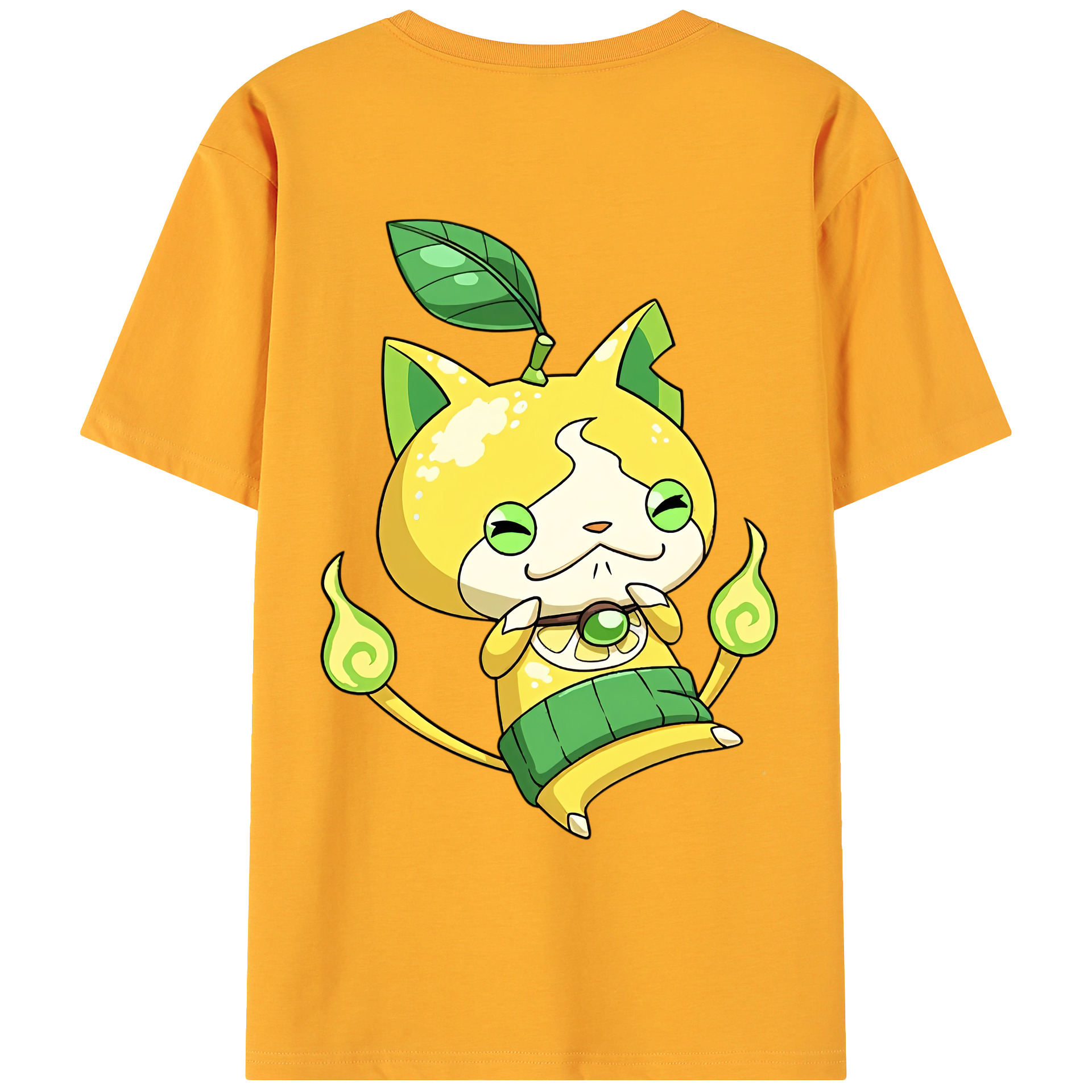 （画像用） 妖怪ウォッチ Yo-kai Watch 綿100％ メンズ半袖Tシャツ（バックプリント） 通気性